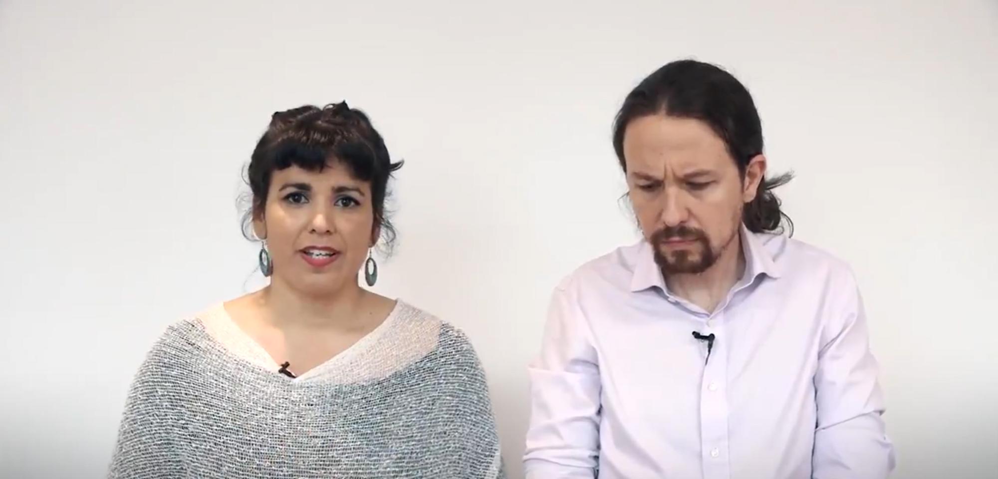 Teresa Rodríguez y Pablo Iglesias