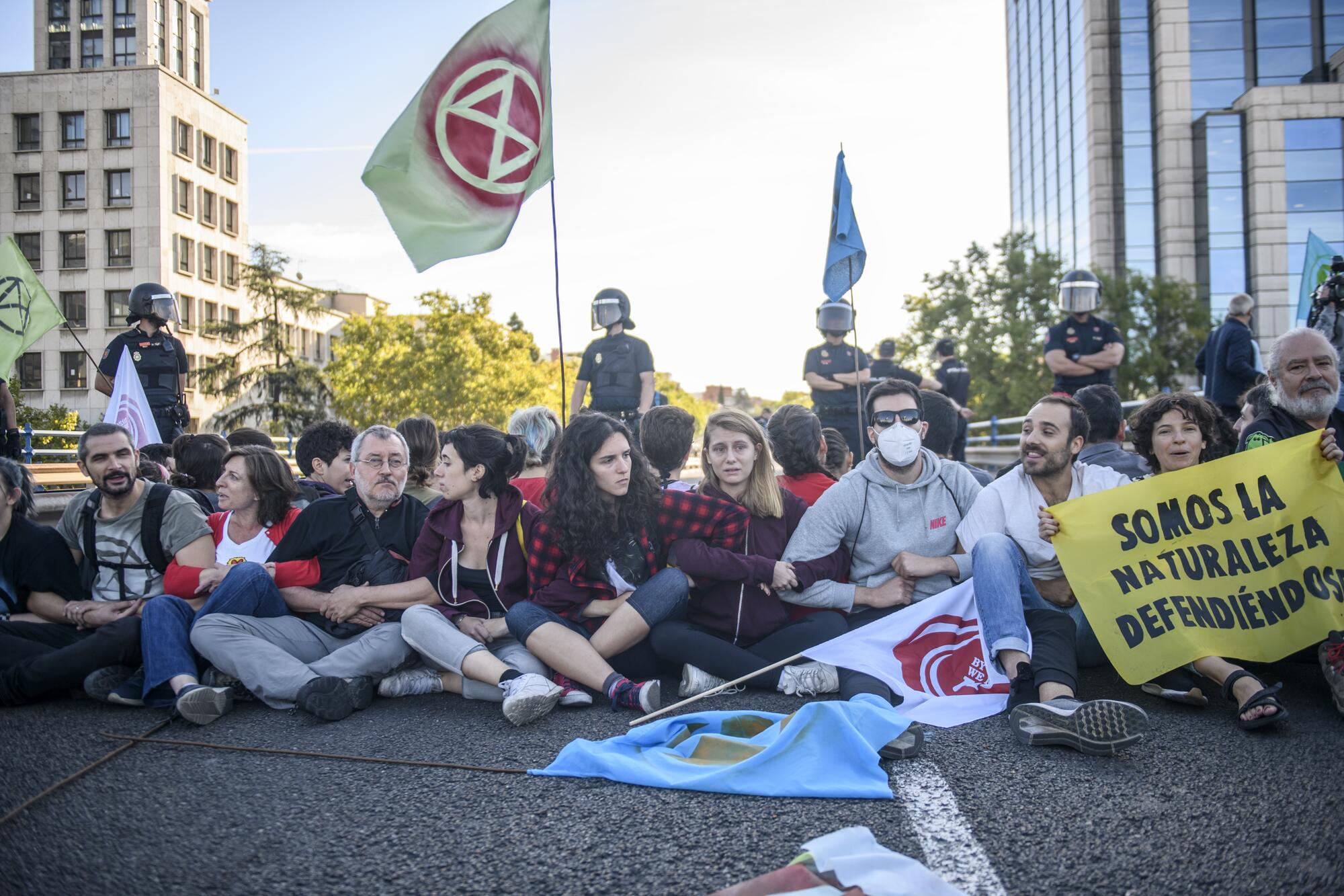 Jorge Riechmann protesta climática 10_2019