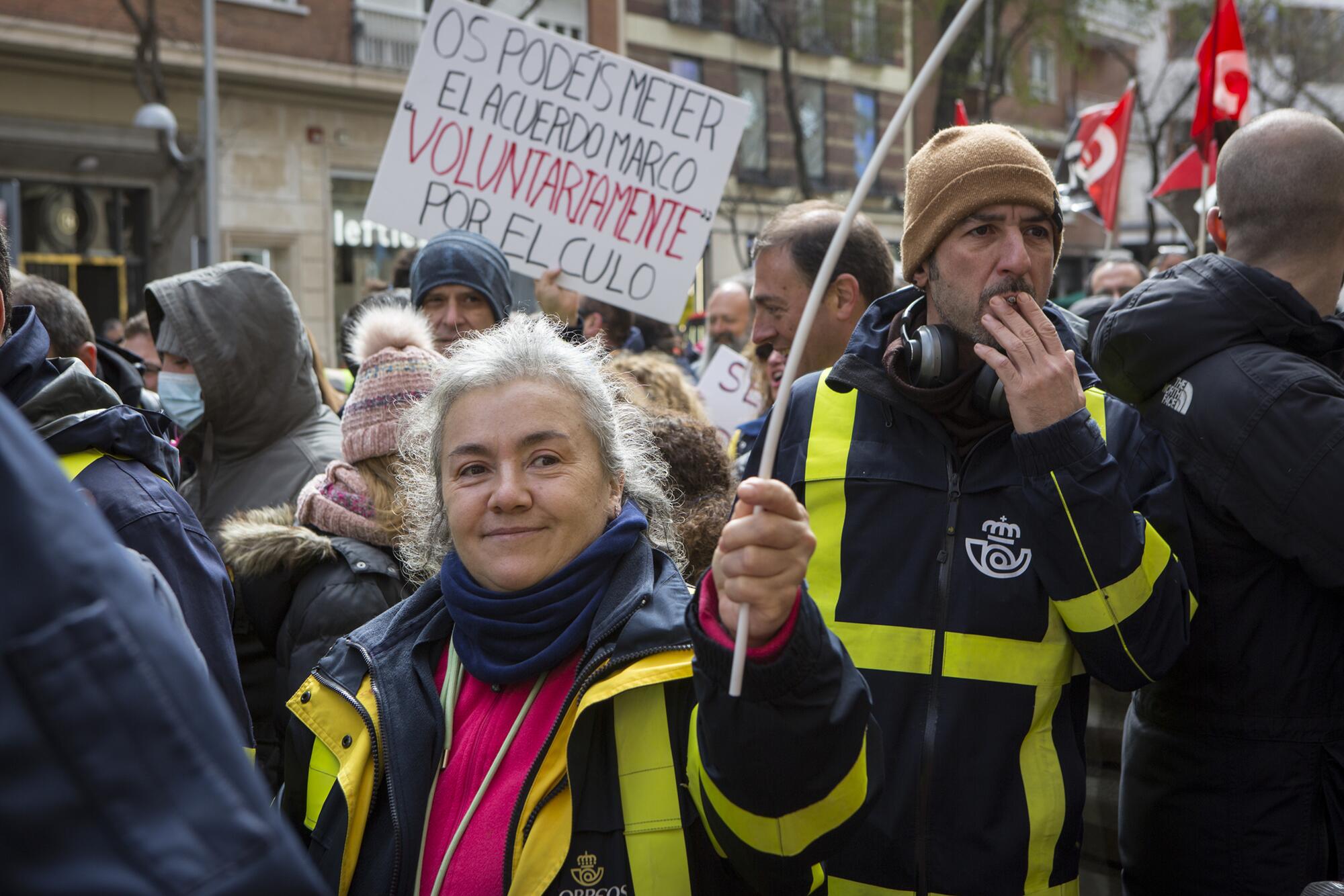 Huelga de Correos_concentración en la Sede Central - 11