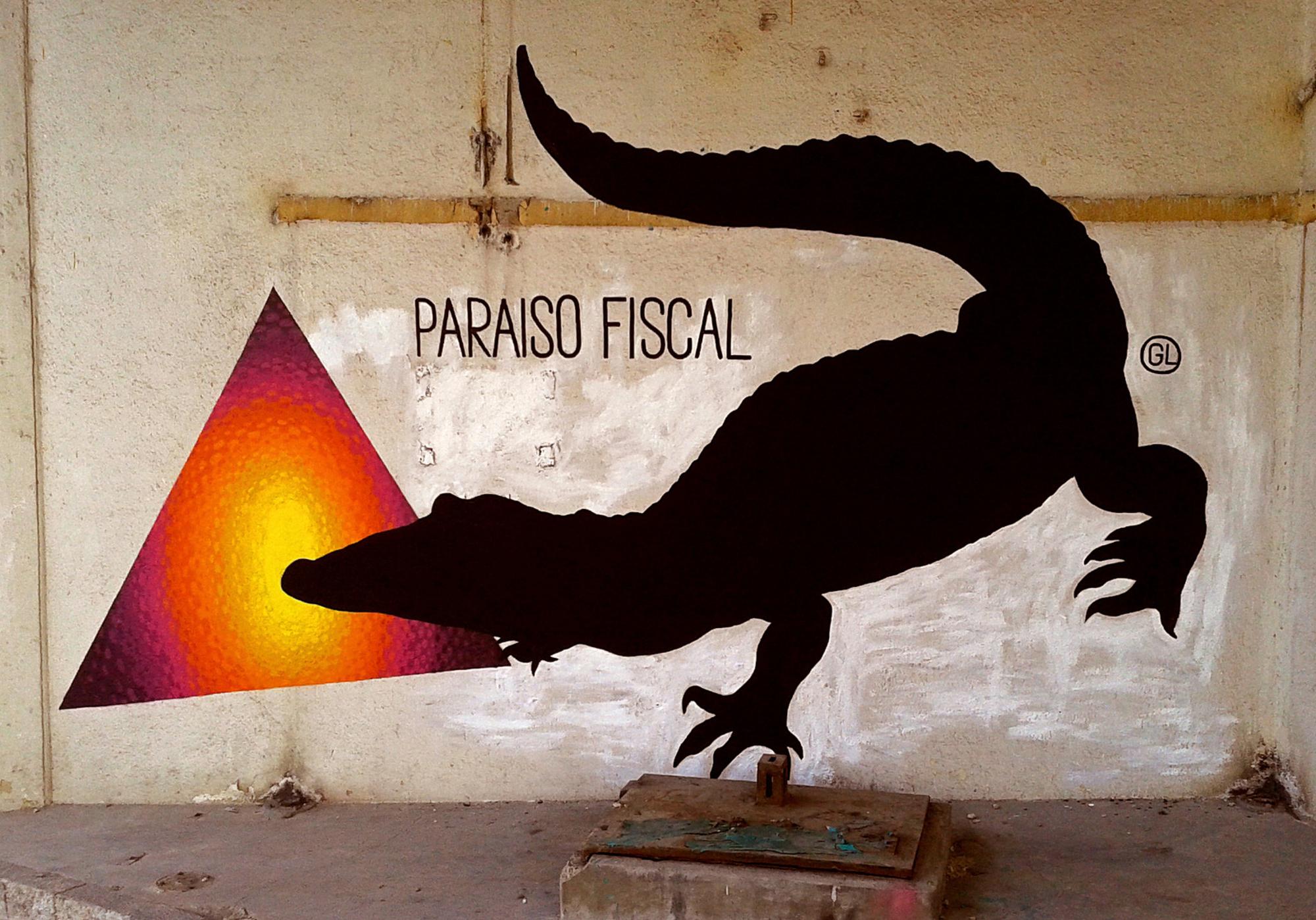 PARAÍSO FISCAL. Obra de @gaucholadri en colaboración con E1000, Madrid