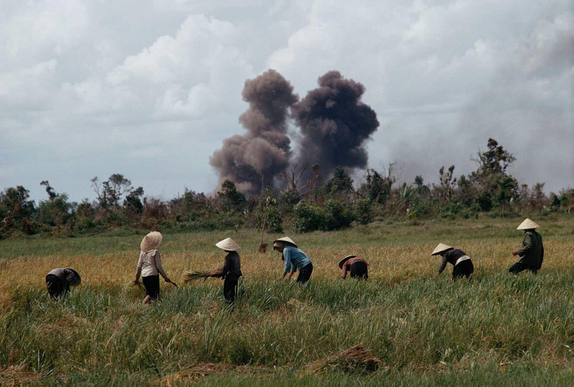 campo de arroz Vietnam bombardeo