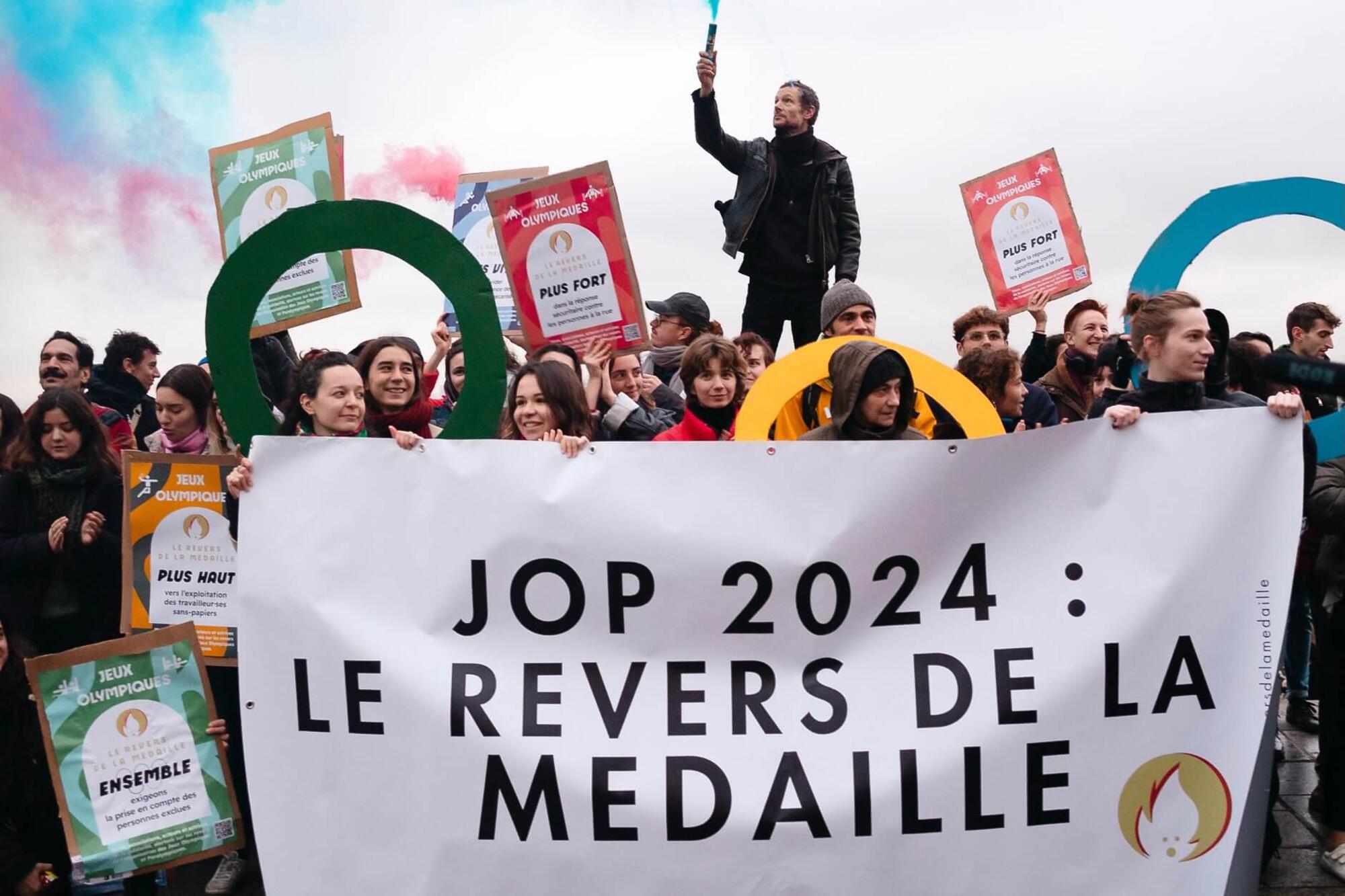 El reverso de la medalla protesta Juegos Olímpicos Paris