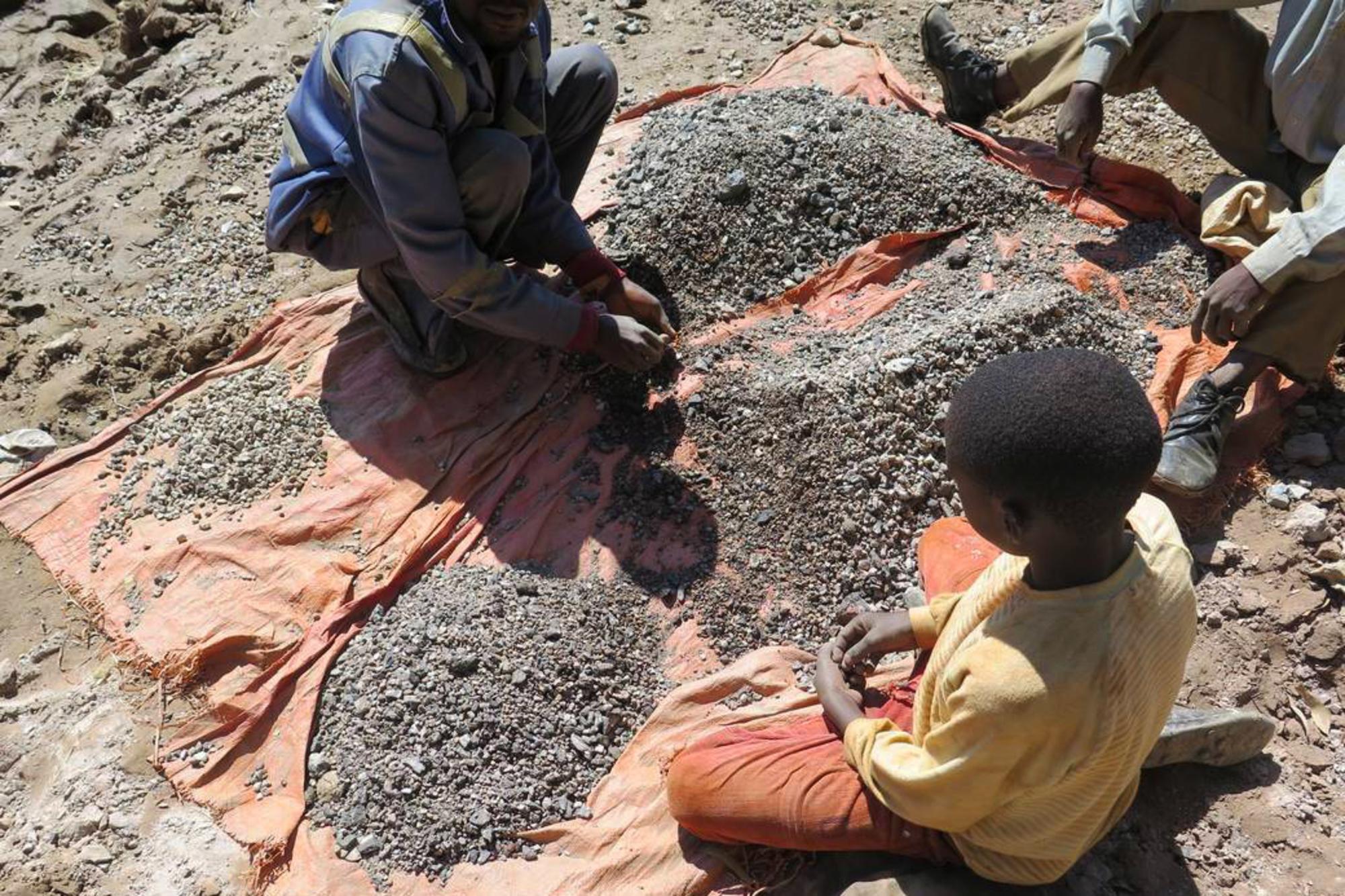 Extracción de cobalto en el Congo