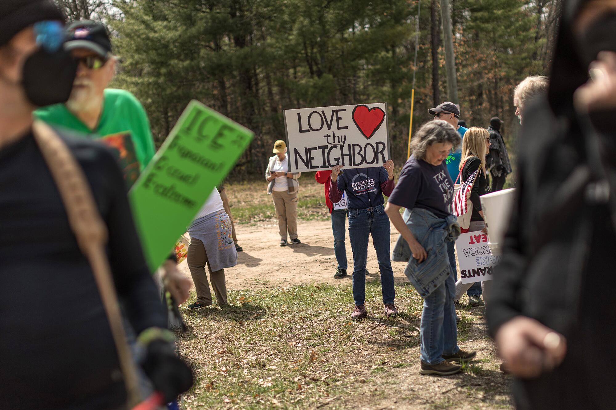 Protestas contra los abusos en el centro de detención para migrantes de North Lake (Michigan). - 2