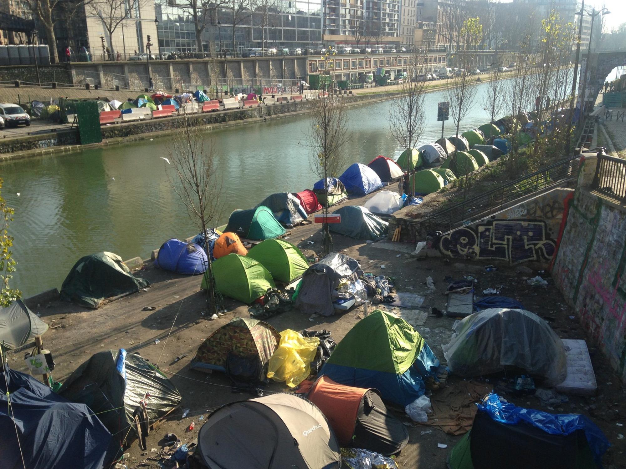 Refugiados en París