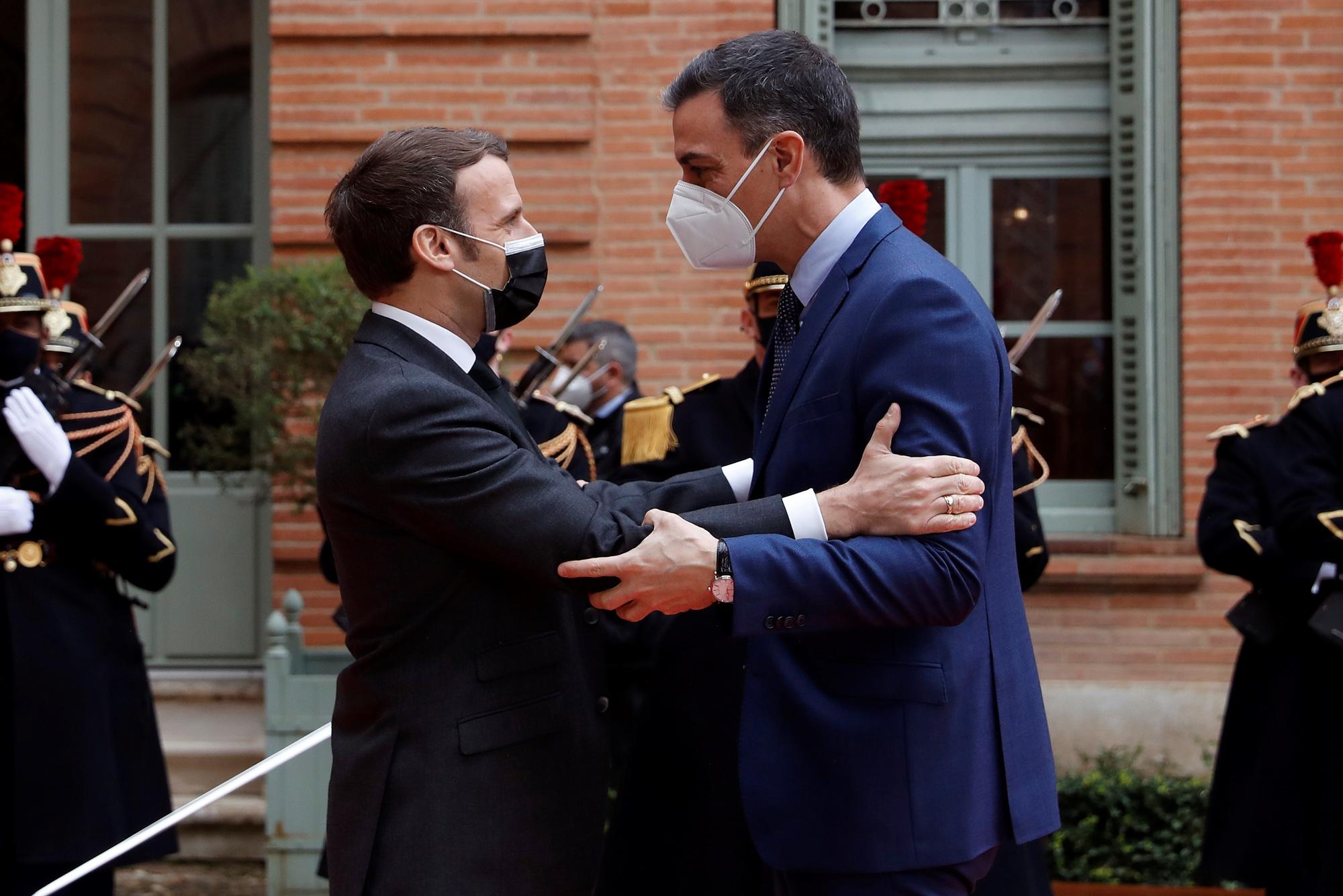 Macron y Pedro Sánchez -cumbre