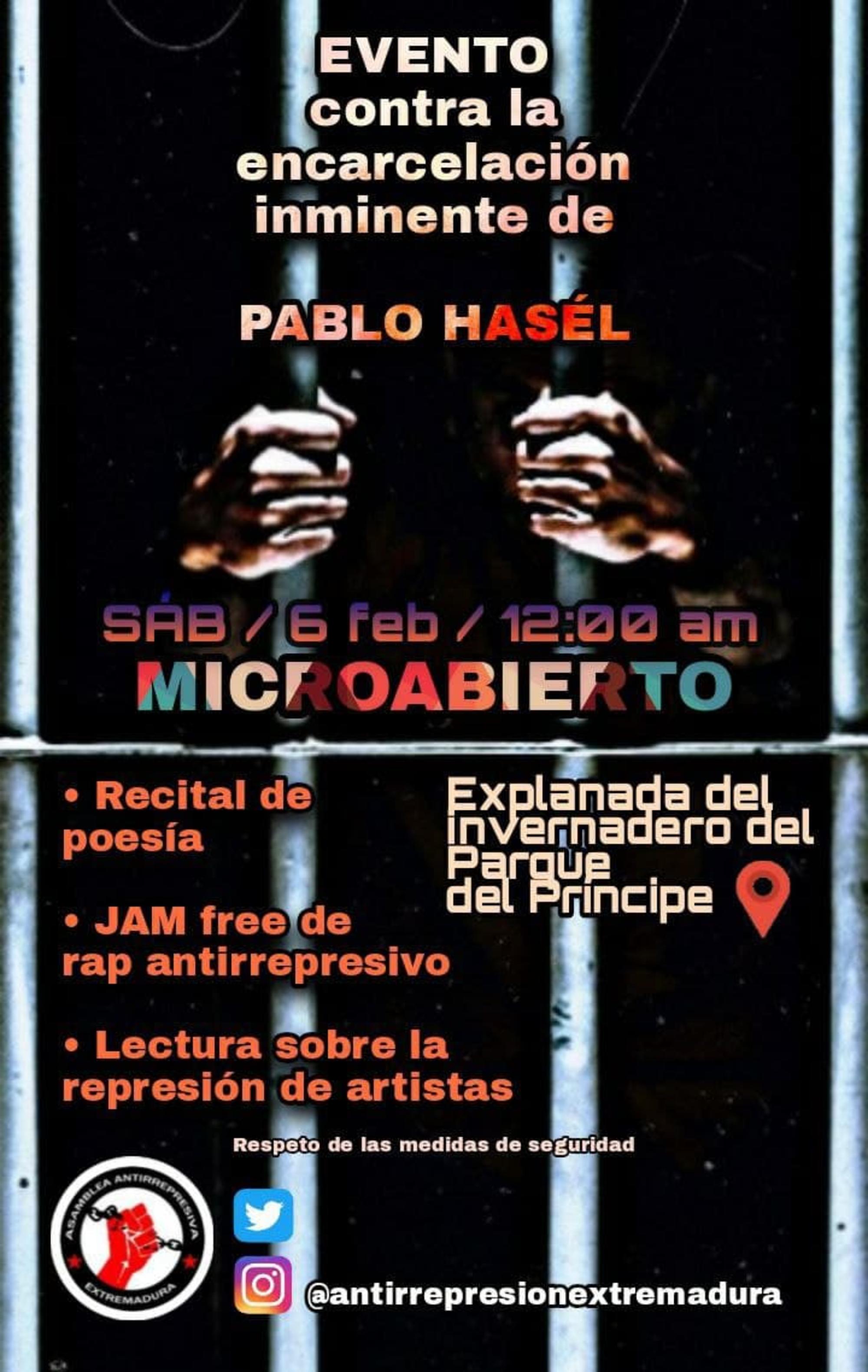Cartel Pablo Hasel Cáceres