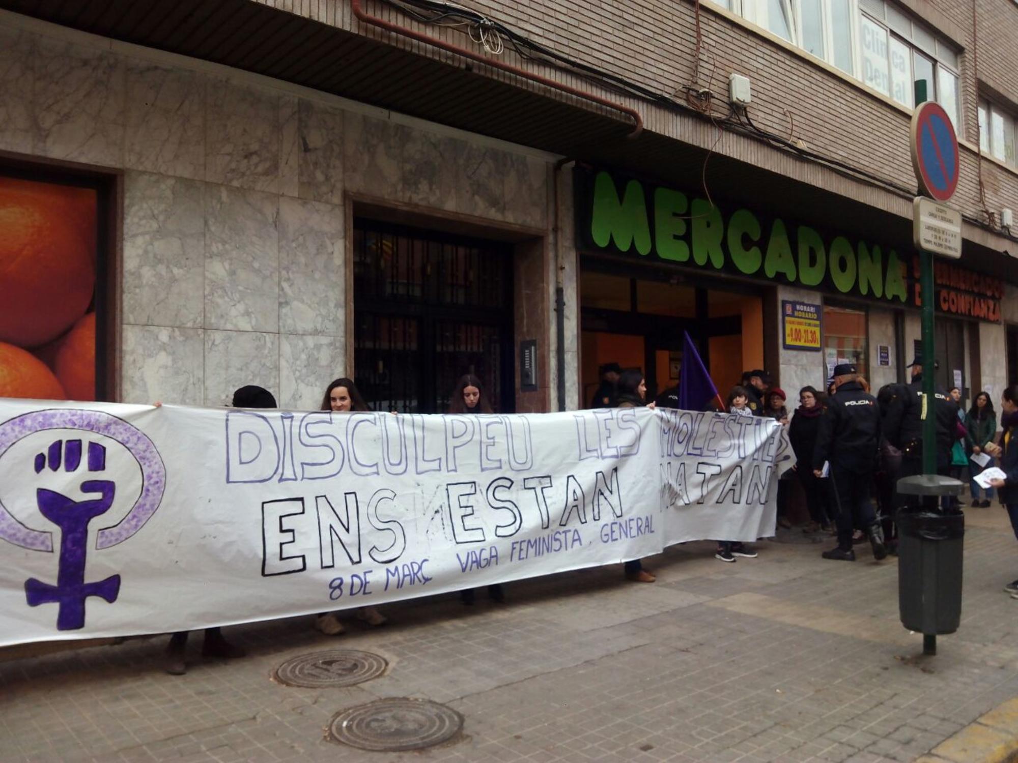 Piquete Valencia Mercadona