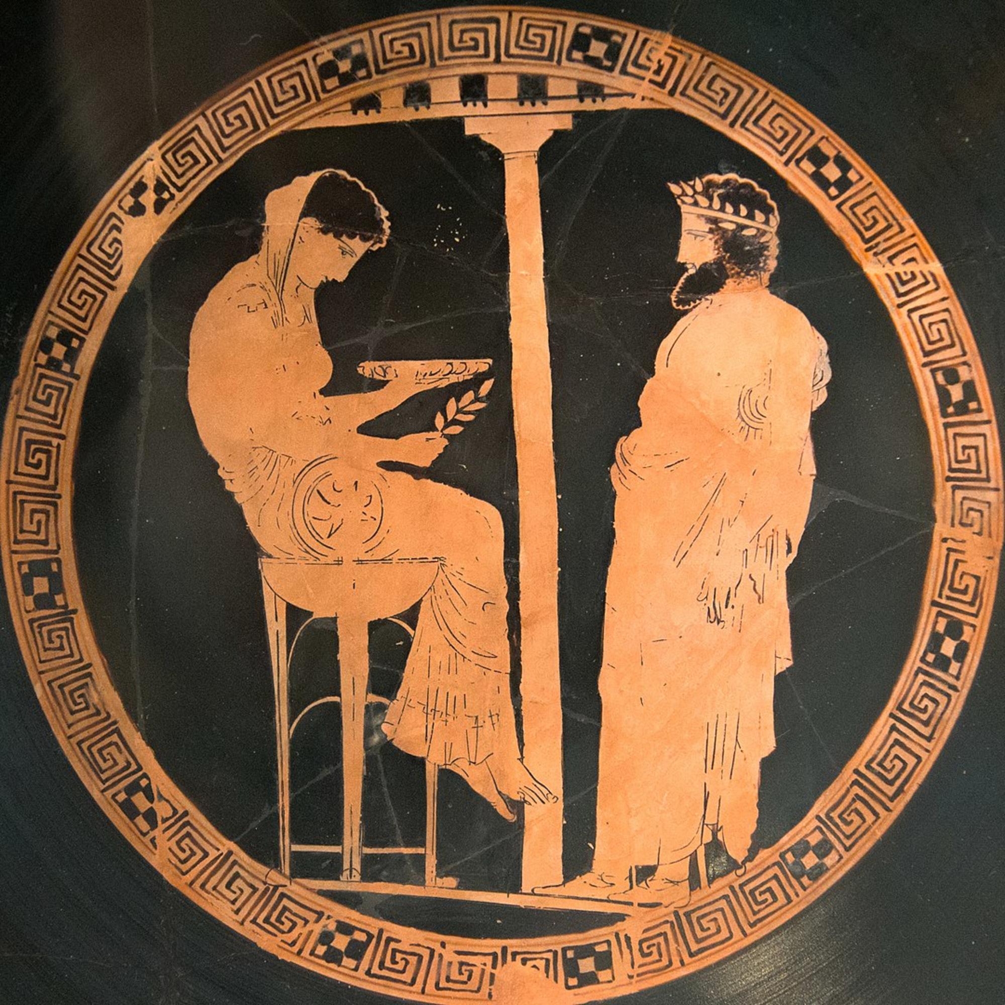 Consulta al oráculo de Delfos realizada por Egeo