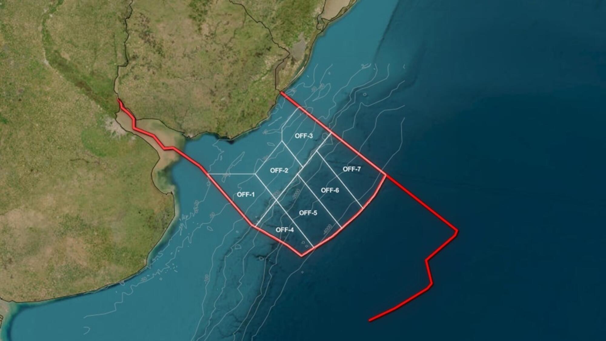Mapa petroleo Uruguay
