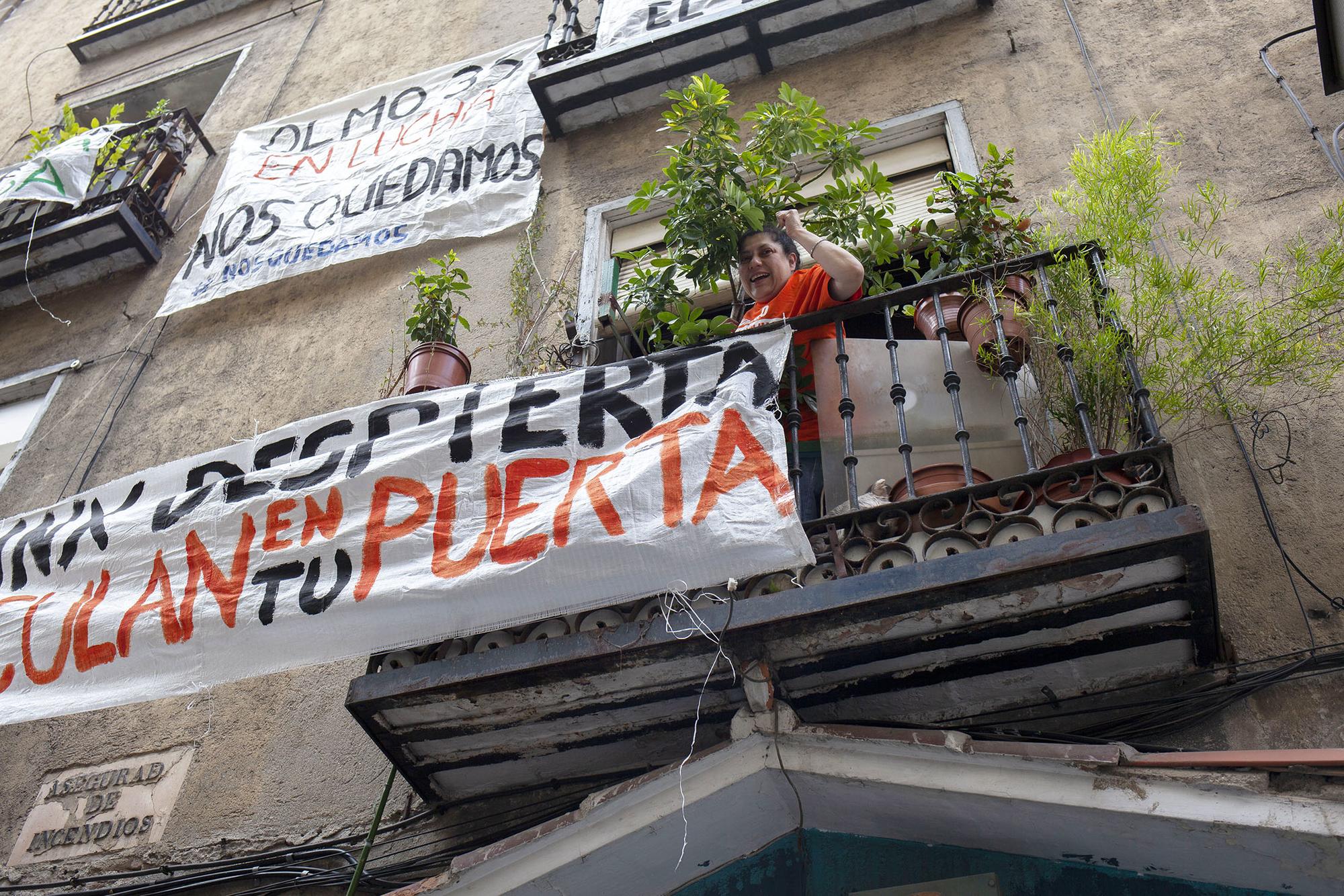 Exterior de la fachada de la calle del Olmo 35