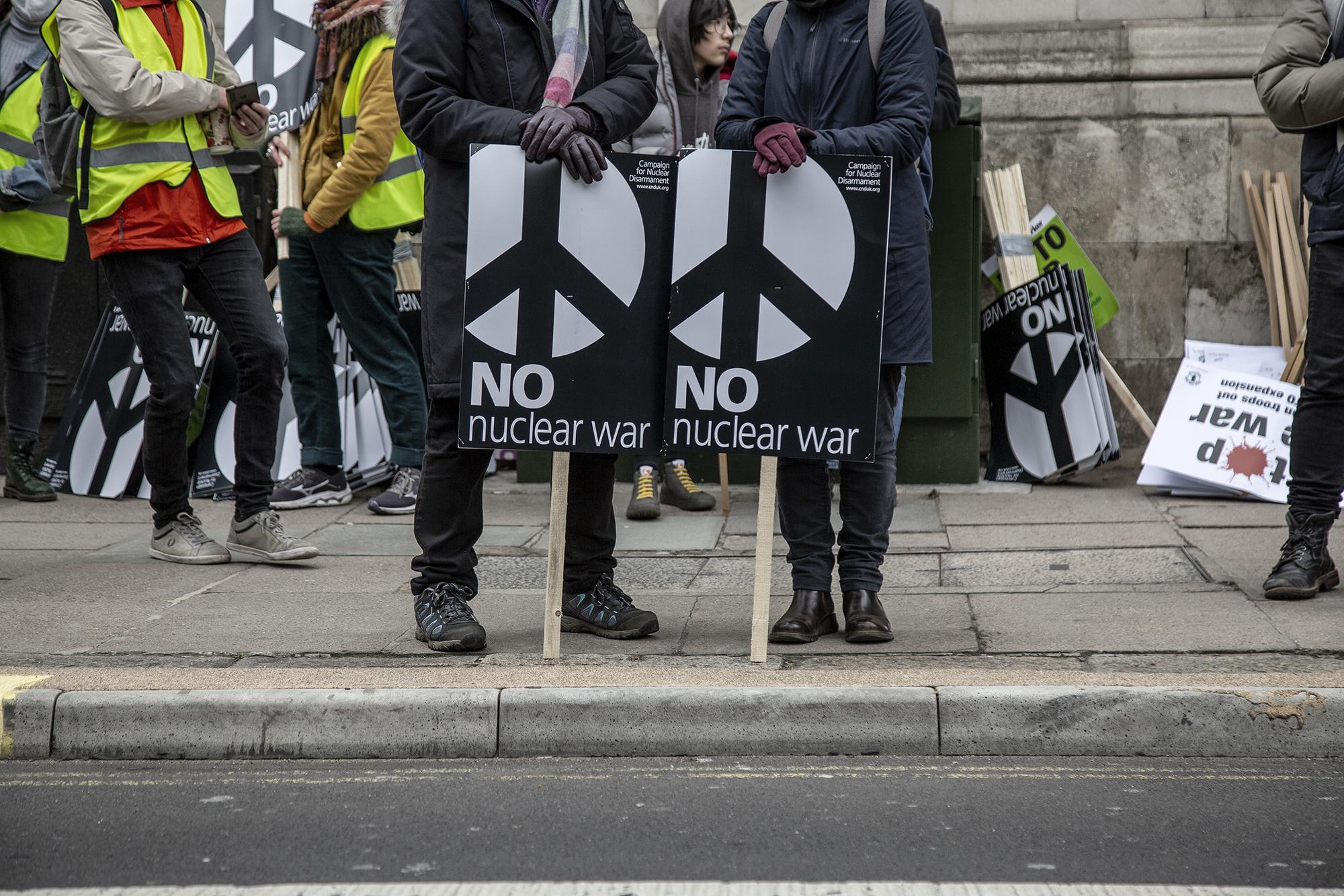Protesta contra la guerra Ucrania Rusia en Londres 01