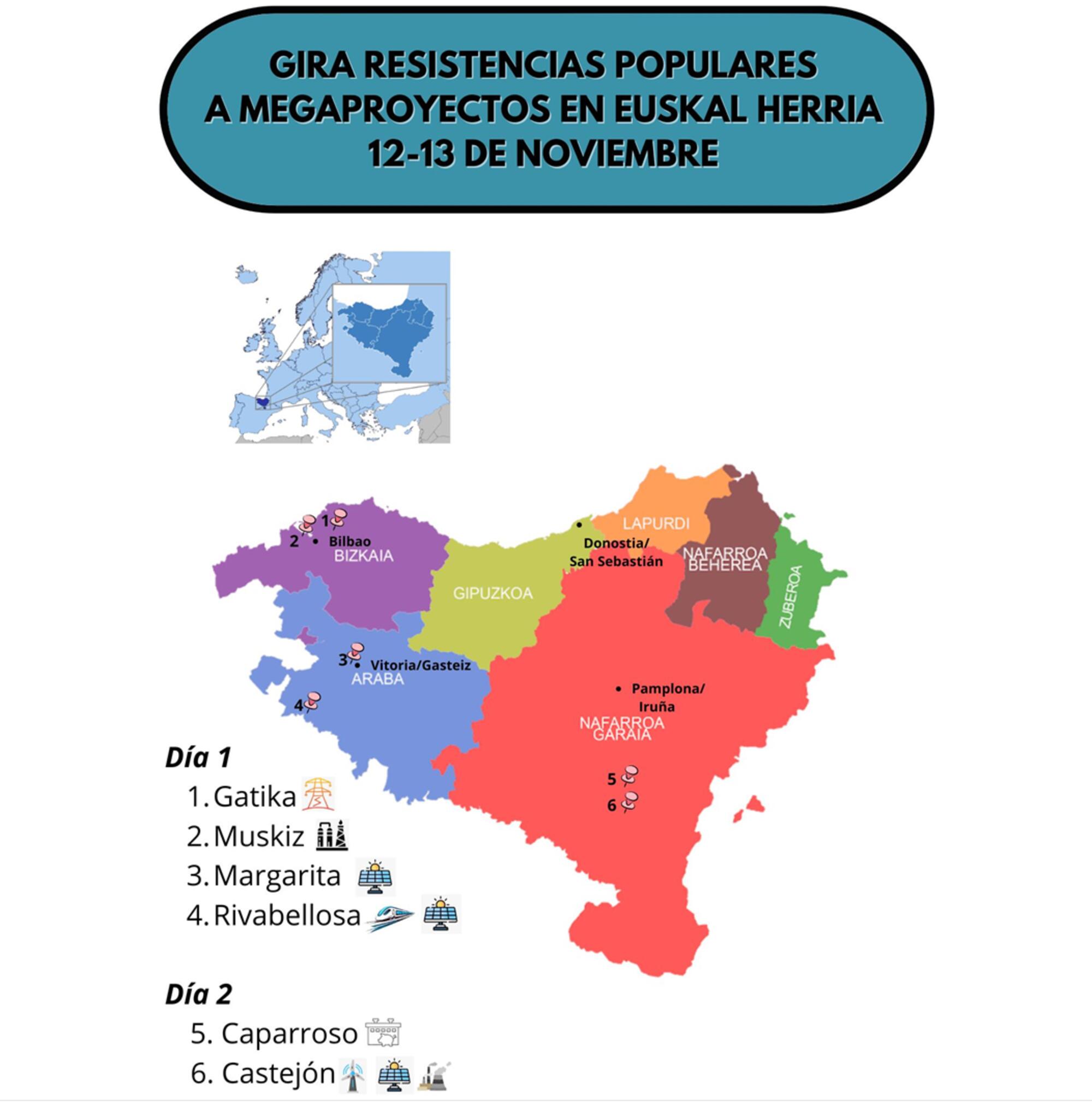 Toxic Tour megaproyectos Euskal Herria 0 - mapa