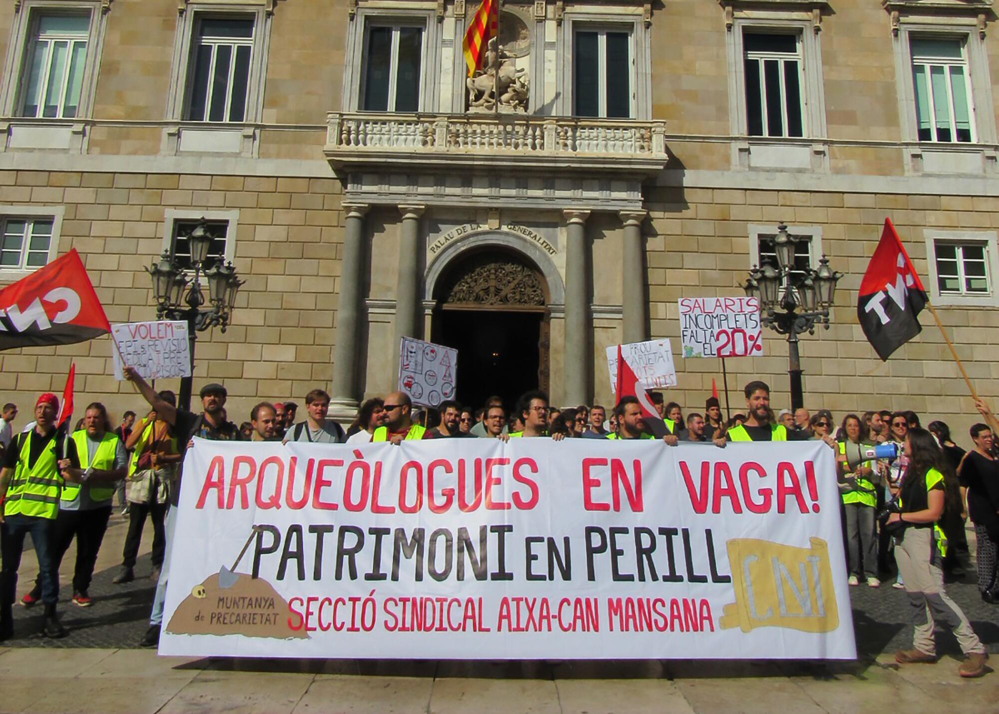 Arqueólogas en huelga Aixa–Can Mansana