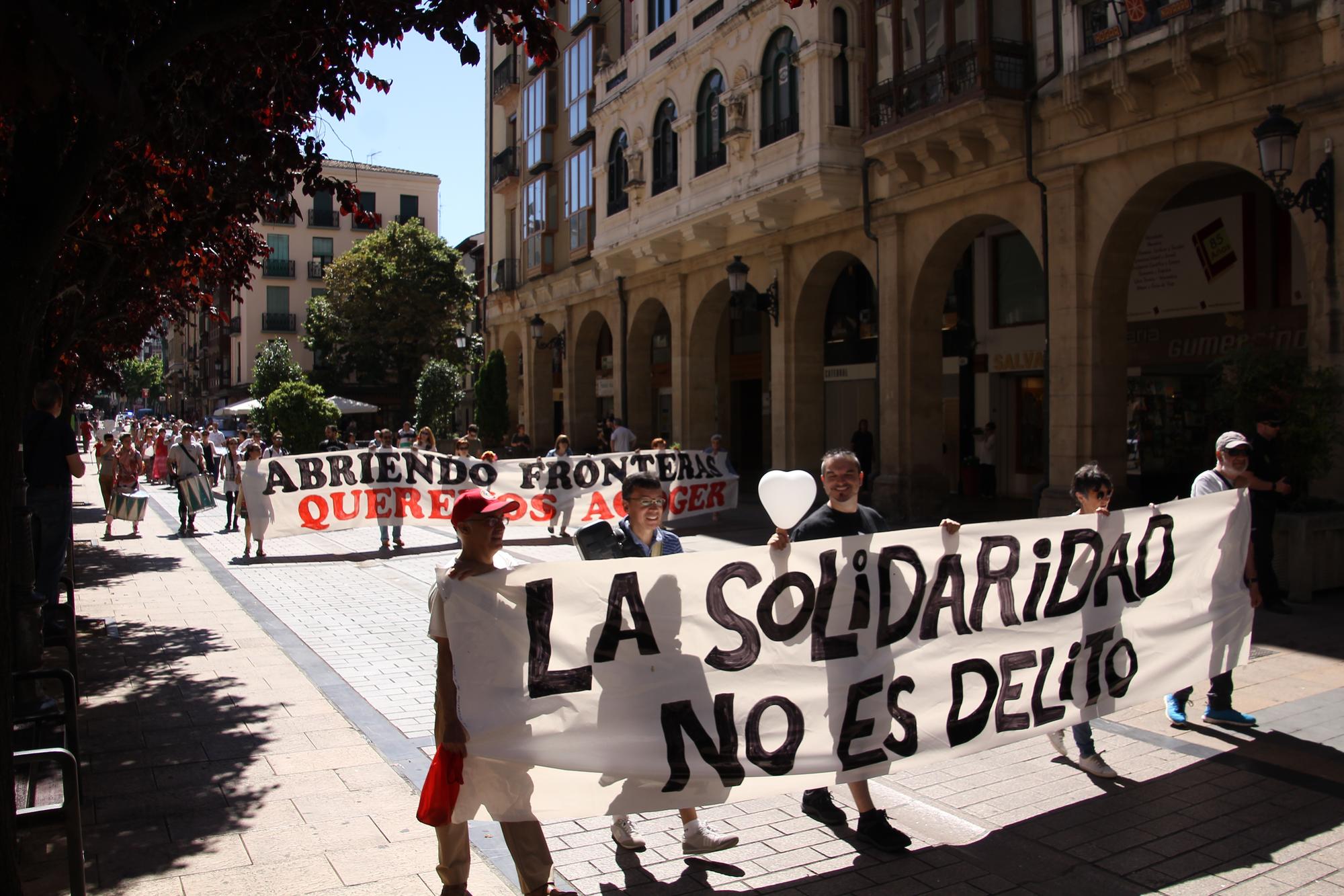 Manifestación refugiadas Logroño