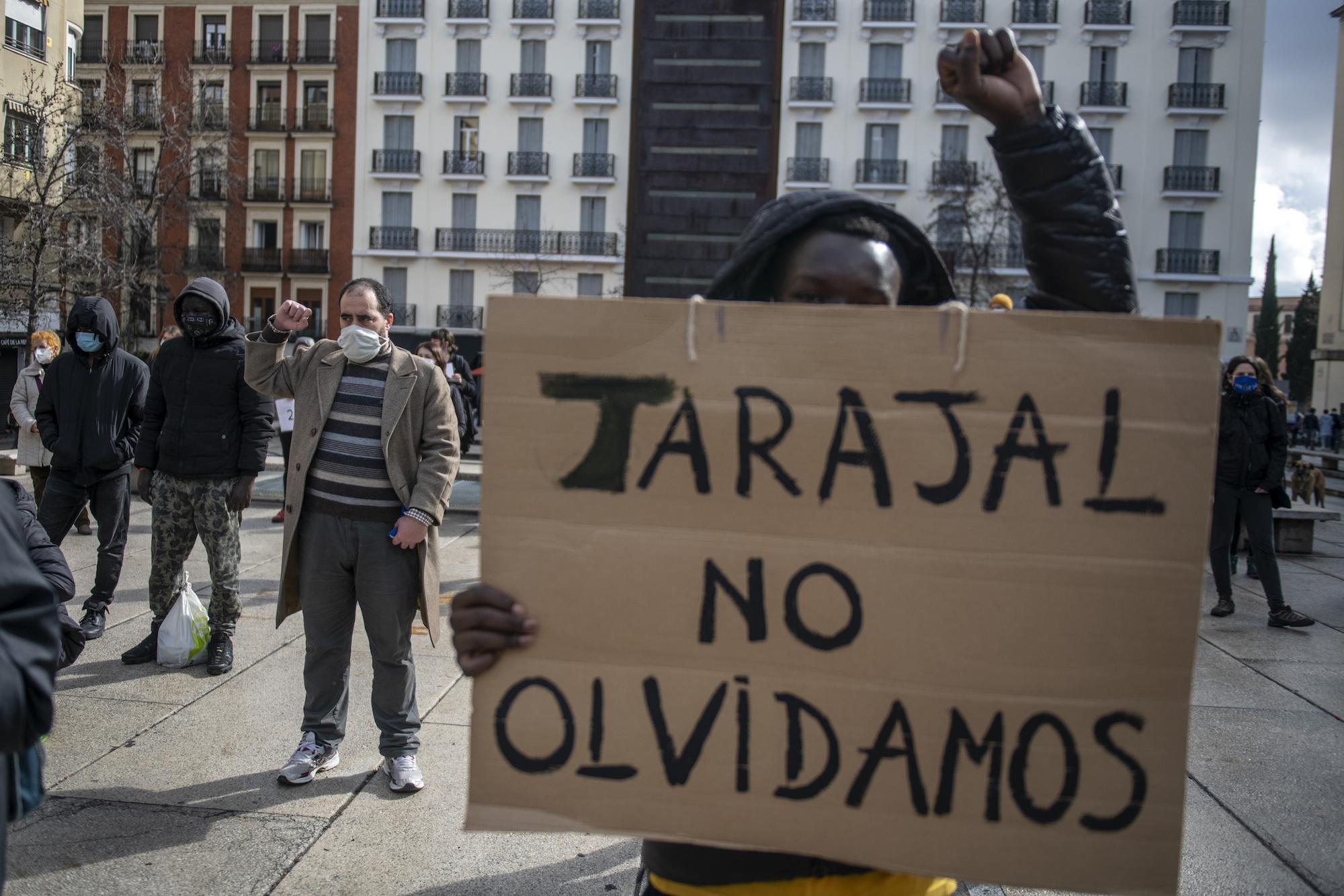 Manifestación en Madrid en el séptimo aniversario de la masacre de la playa del Tarajal.  - 2