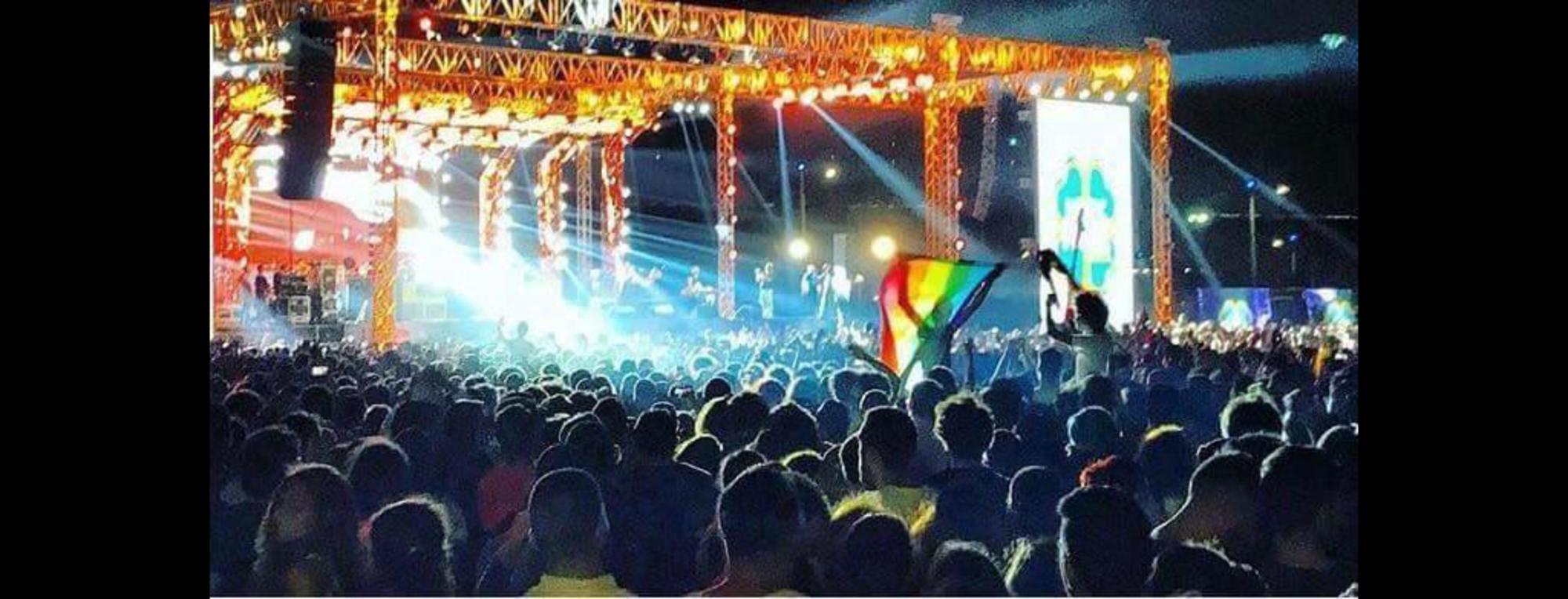Bandera LGTB en El Cairo.
