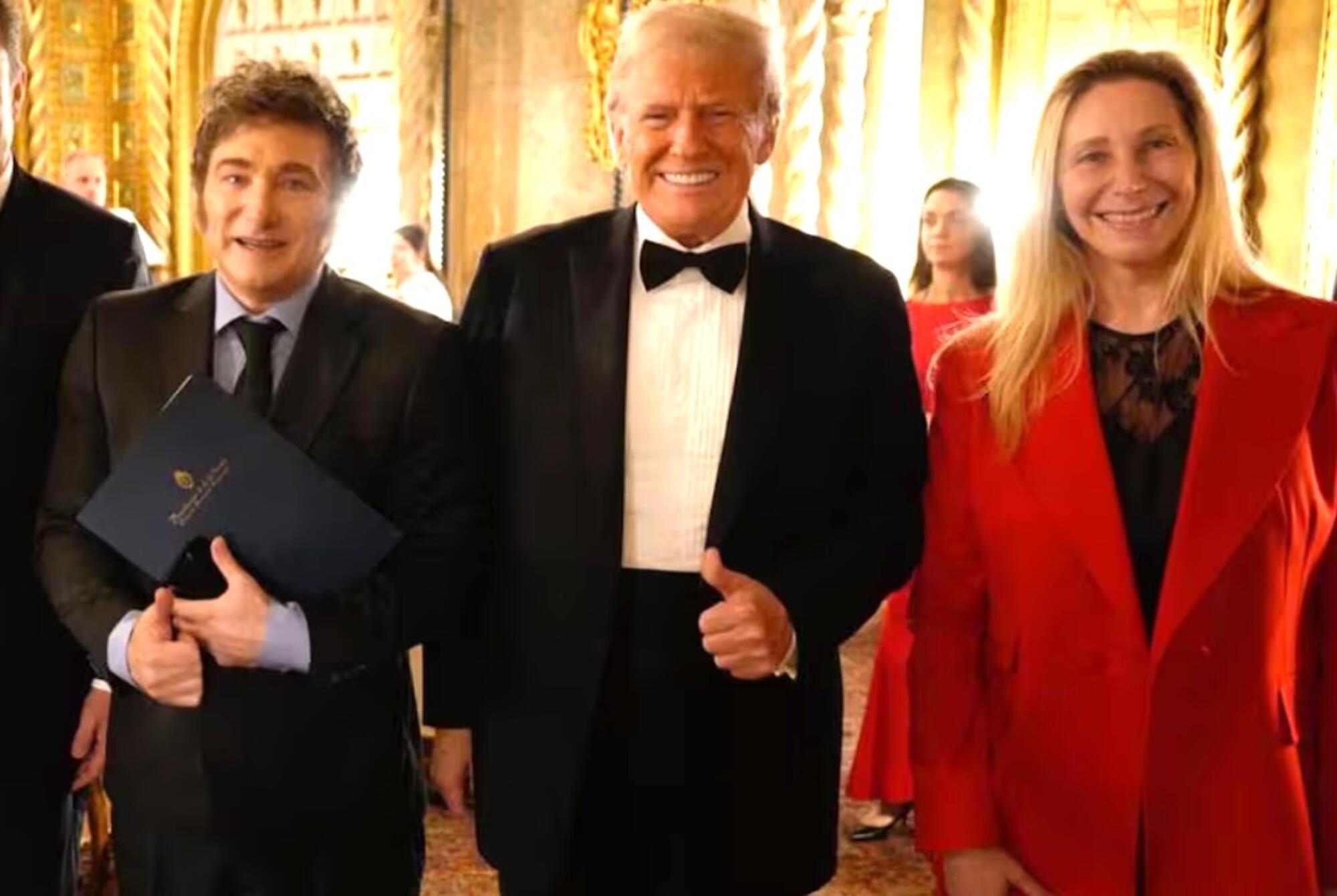 Javier Milei, Karina Milei y Donald Trump en la ceremonia de investidura en Washington el pasado 20 de enero de 2025. Foto: Presidencia