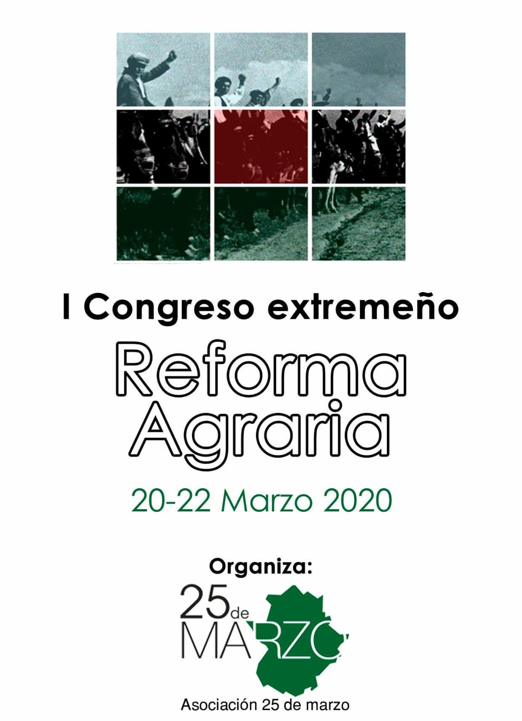 Cartel I Congreso extremeño de Reforma agraria