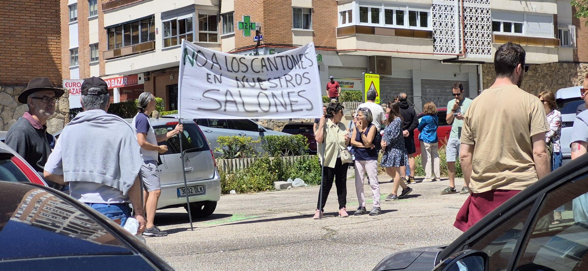 Protesta contra cantón barrio de La Paz -1