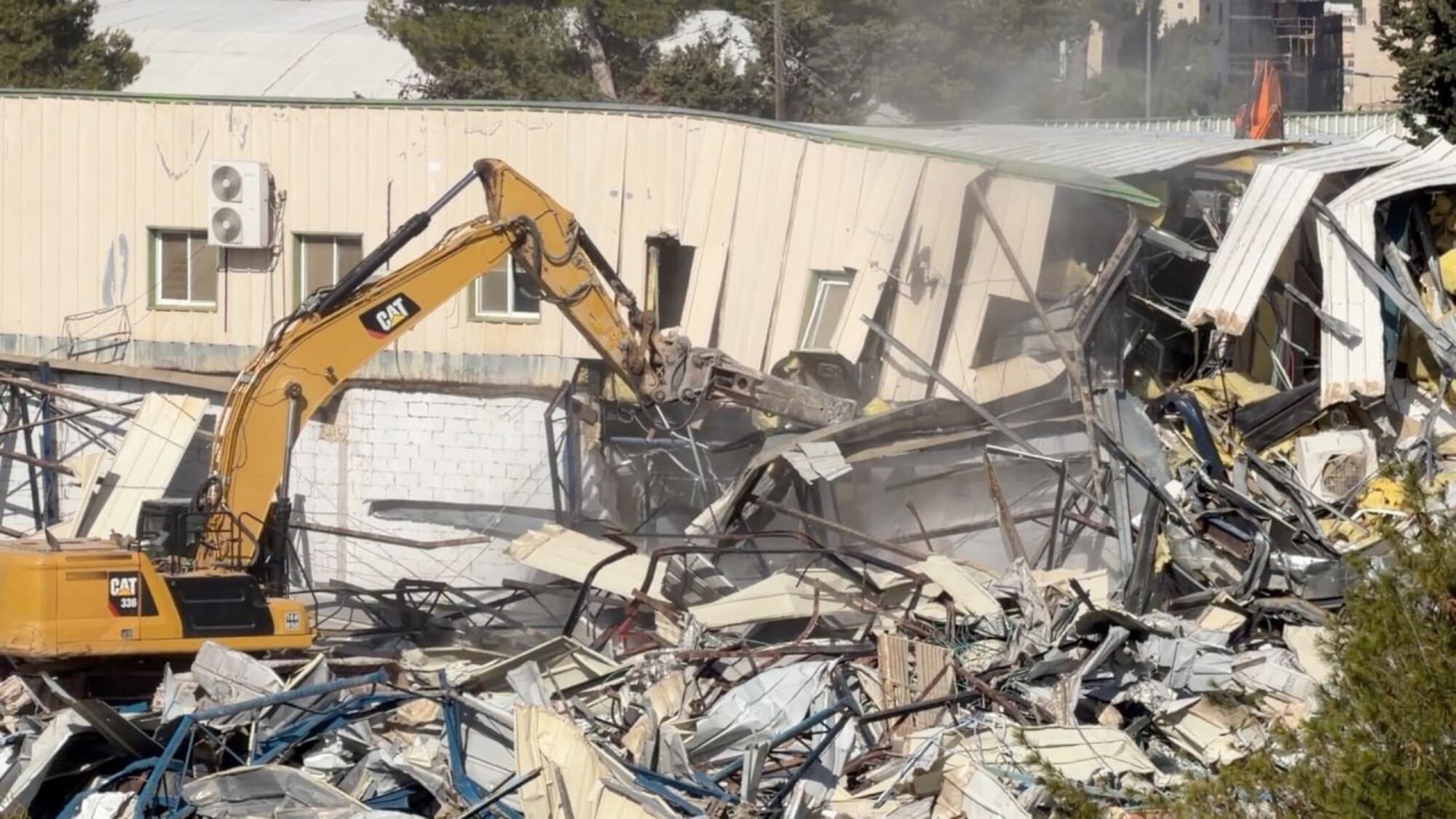 Demolición sede UNRWA en Jerusalén.