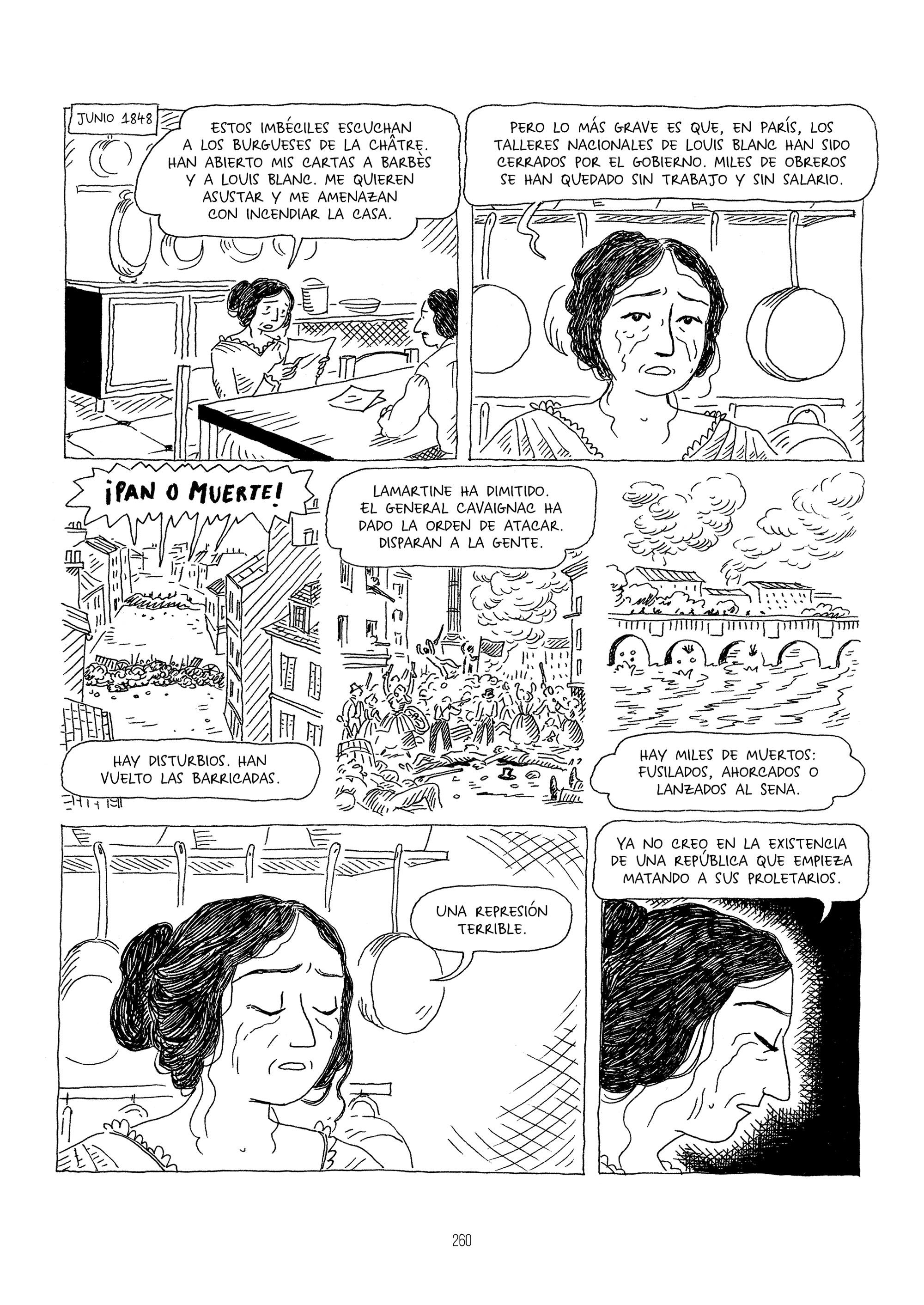 Página interior del cómic ‘George Sand, hija del siglo’
