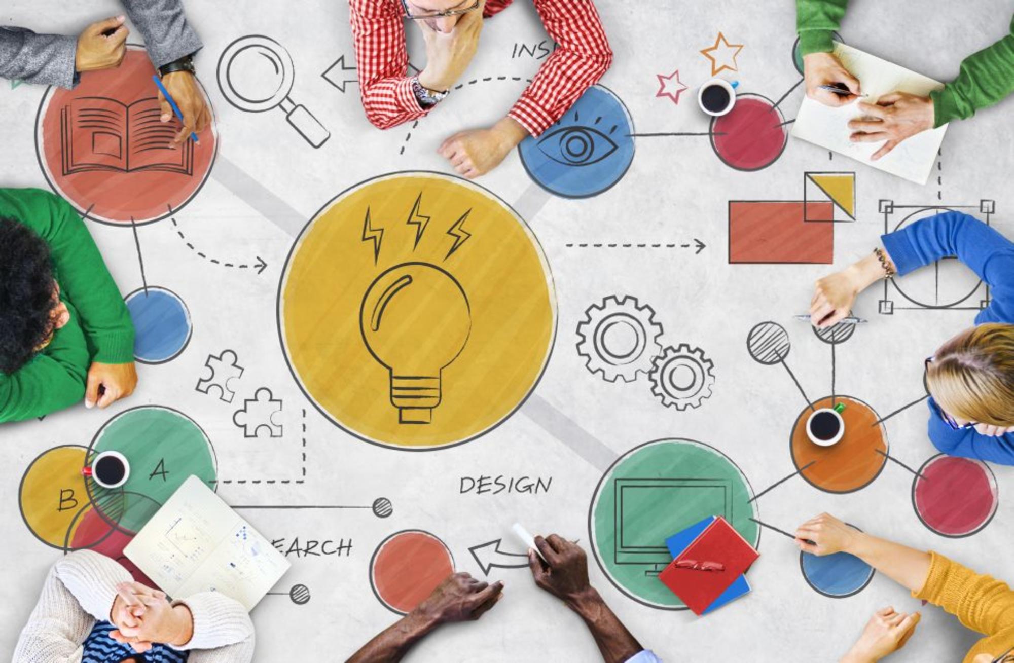 Ilustración de cartel sobre jornada de Contratación Pública (Autoría: Ideas coop.)