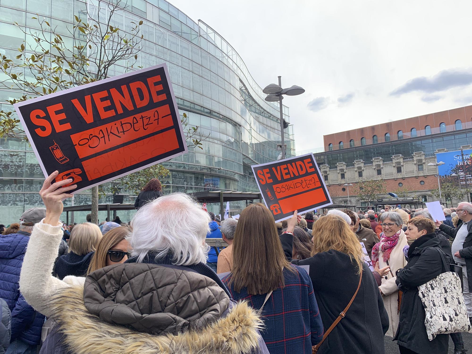 Manifestación 25 de febrero 2023 contra el desmantelamiento de Osakidetza