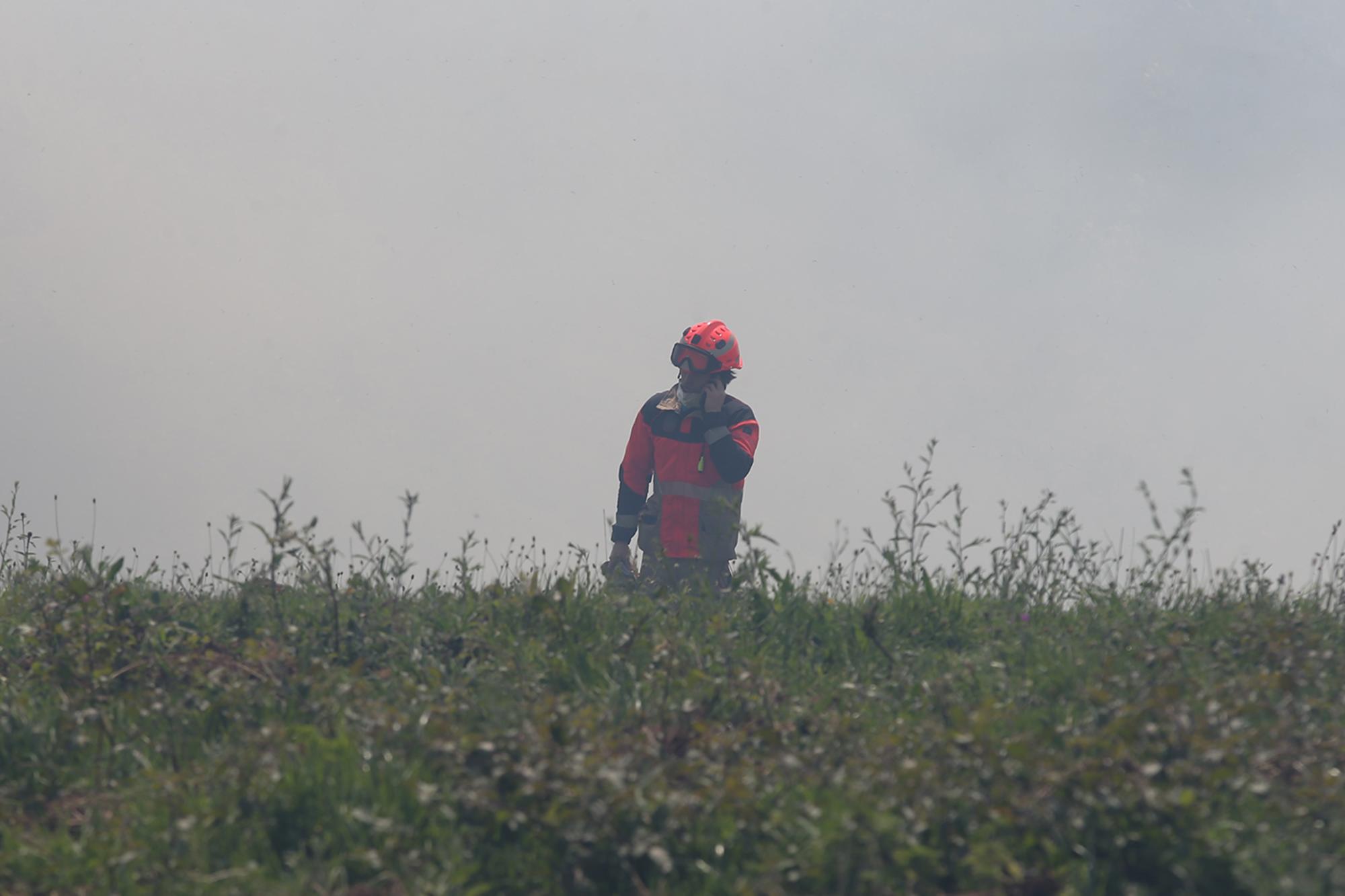 Incendio en el monte Naranco