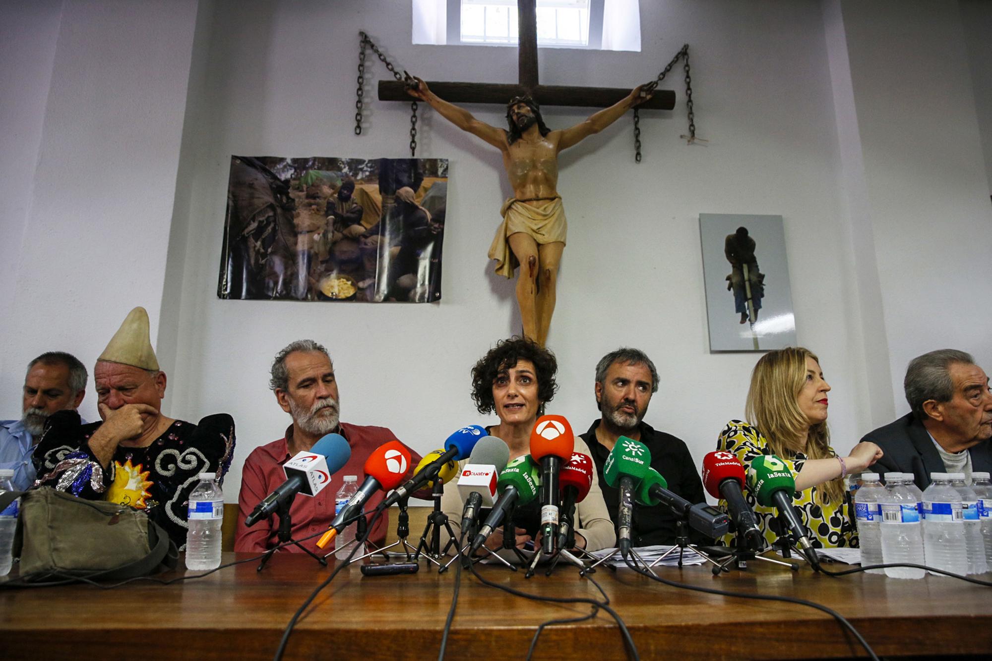 Willy Toledo en la rueda de prensa  por su juicio