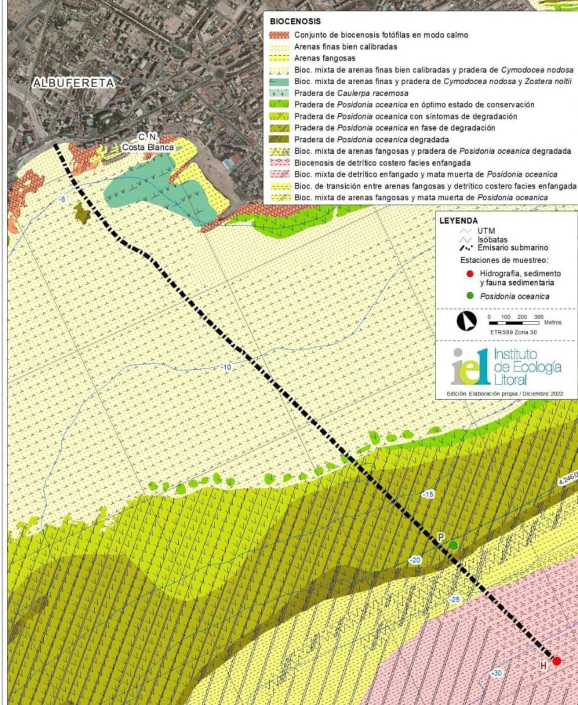 Gráfico mapa posidonia