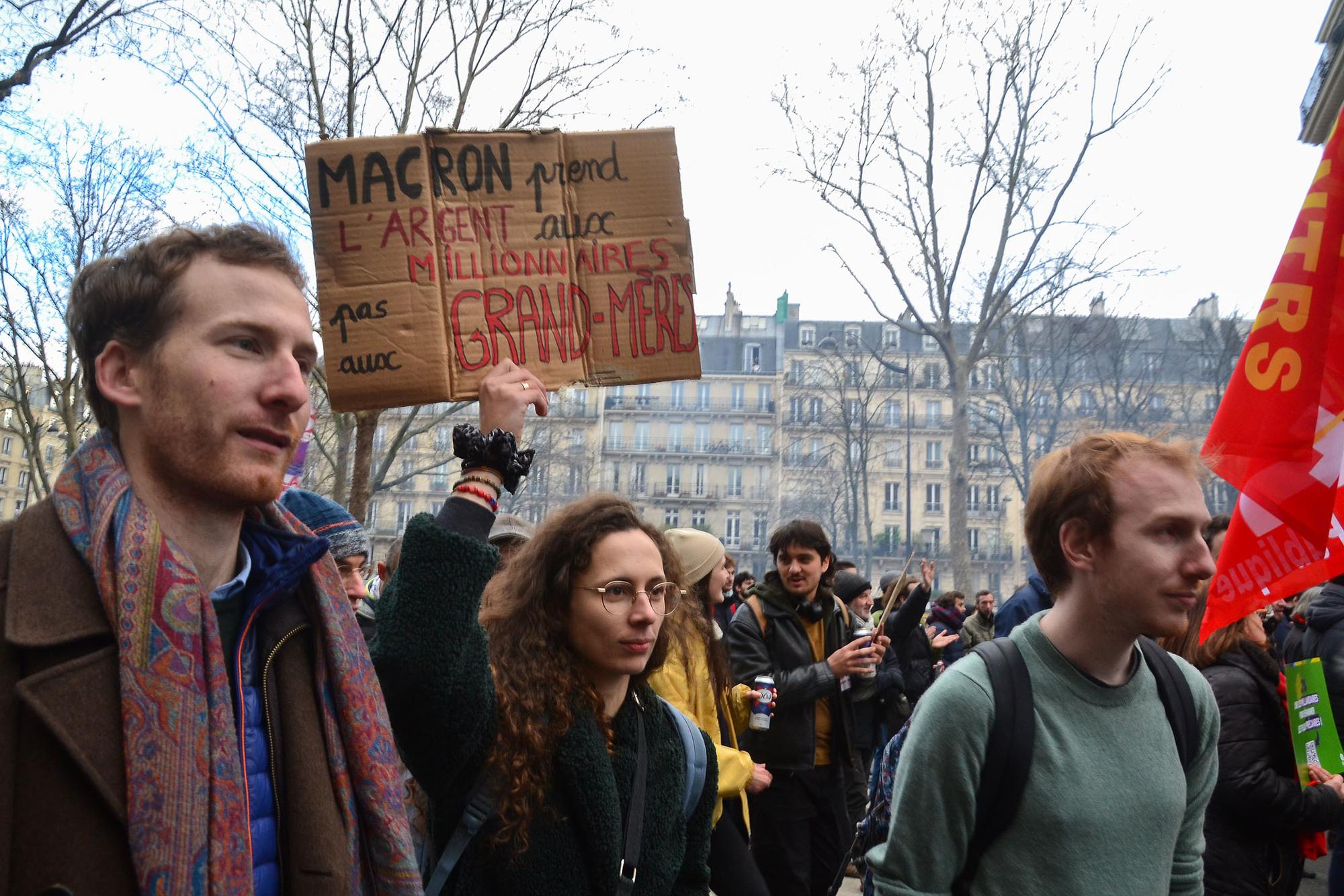 Manifestacion contra retraso jubilacion Francia