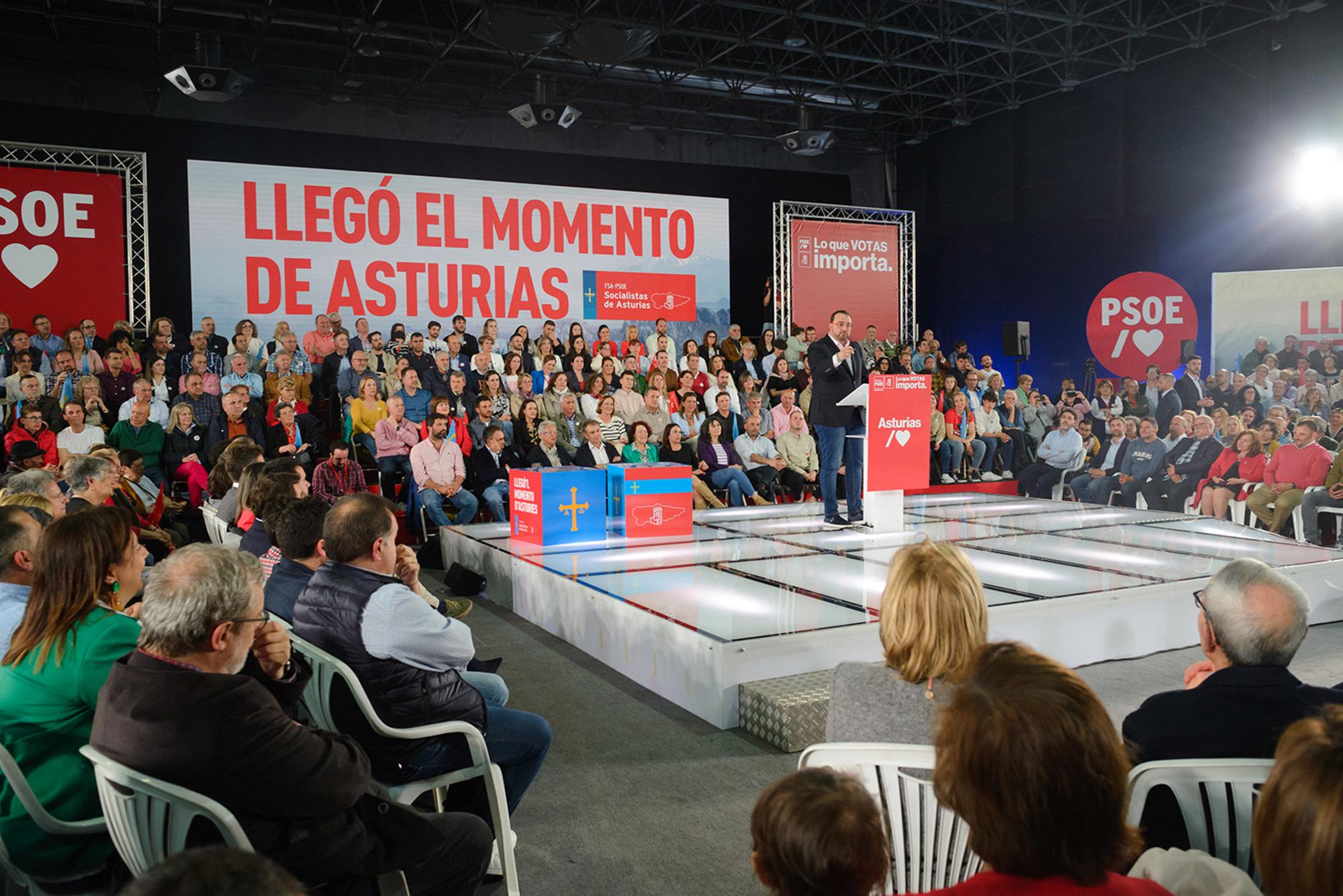 Mitin del PSOE en Xixón