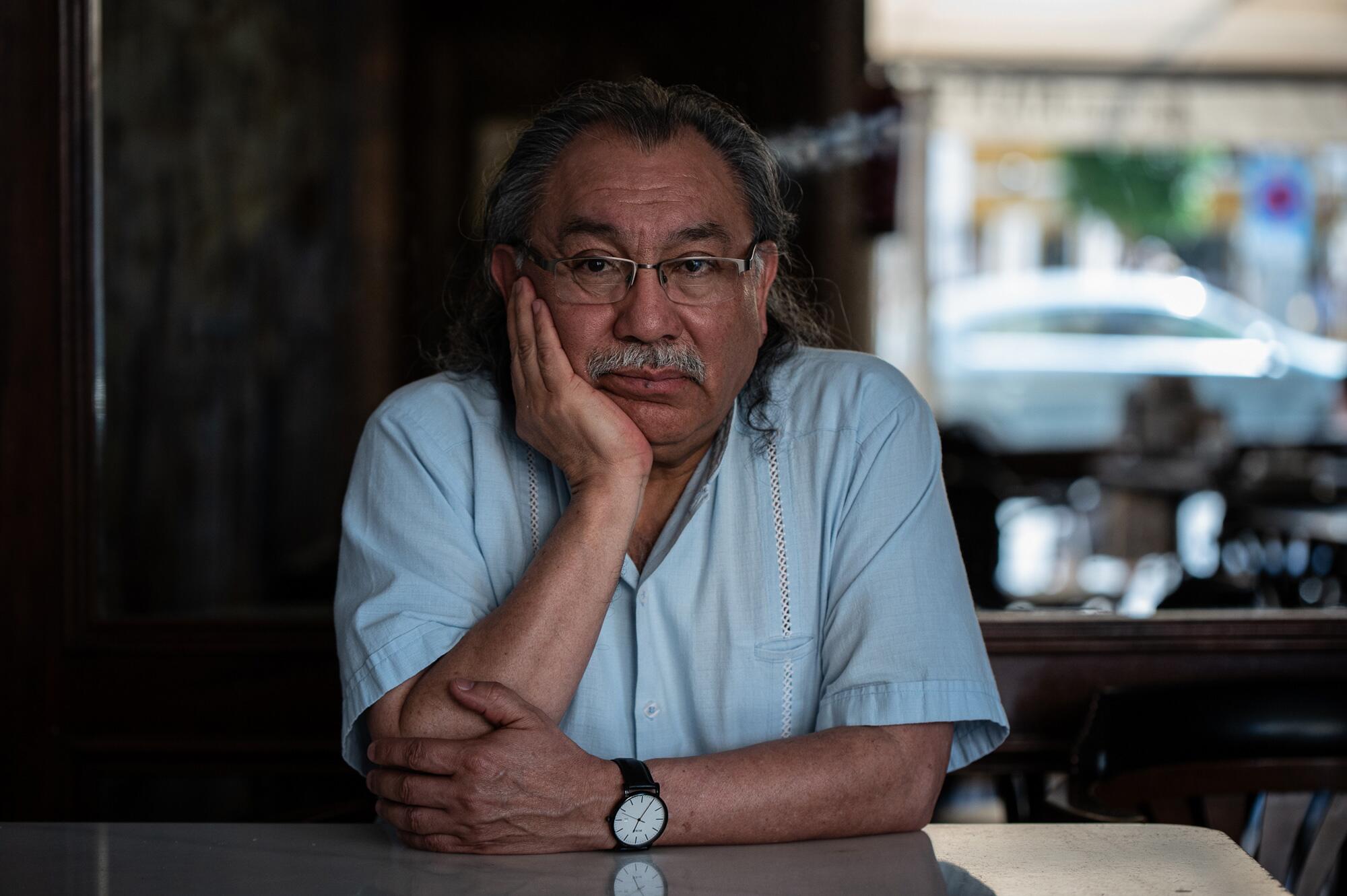 El escritor mexicano Rubén Medina, durante la entrevista