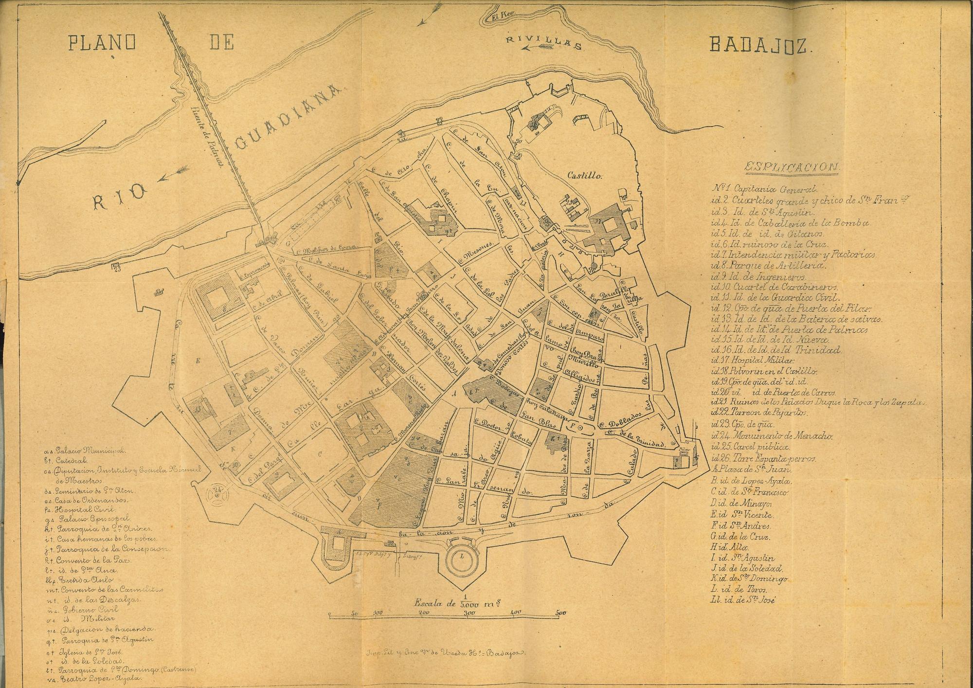 Plano de Badajoz, 1892