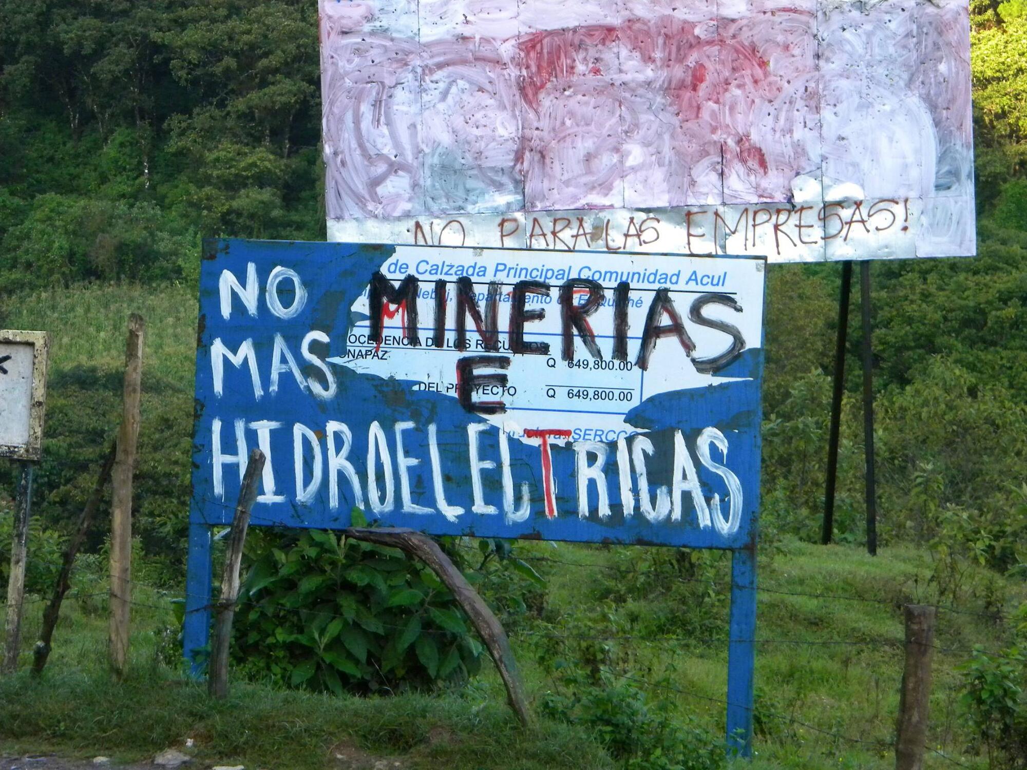 No más mineras e hidroeléctricas en Centroamérica