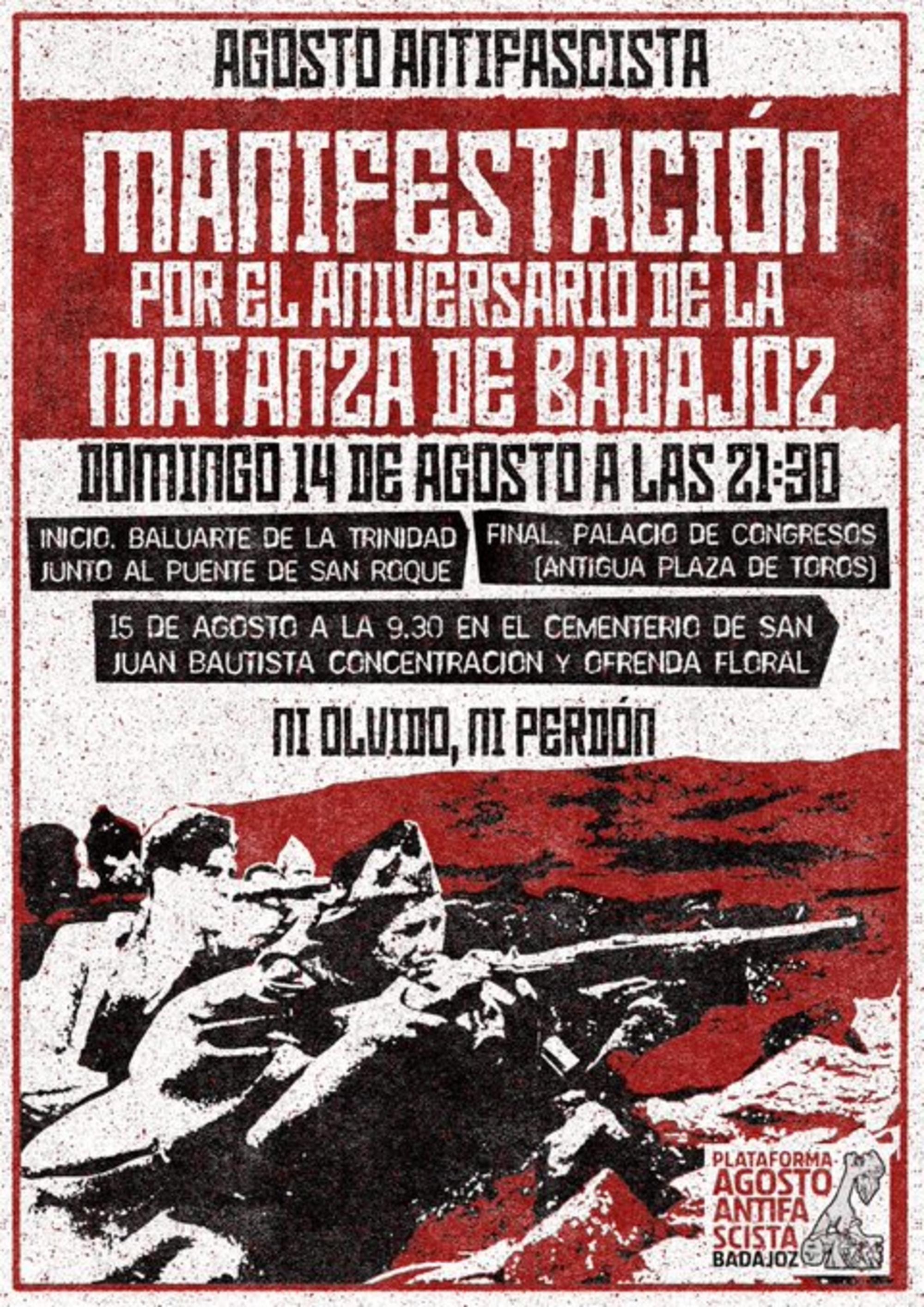 Manifestacion agosto antifascista Badajoz