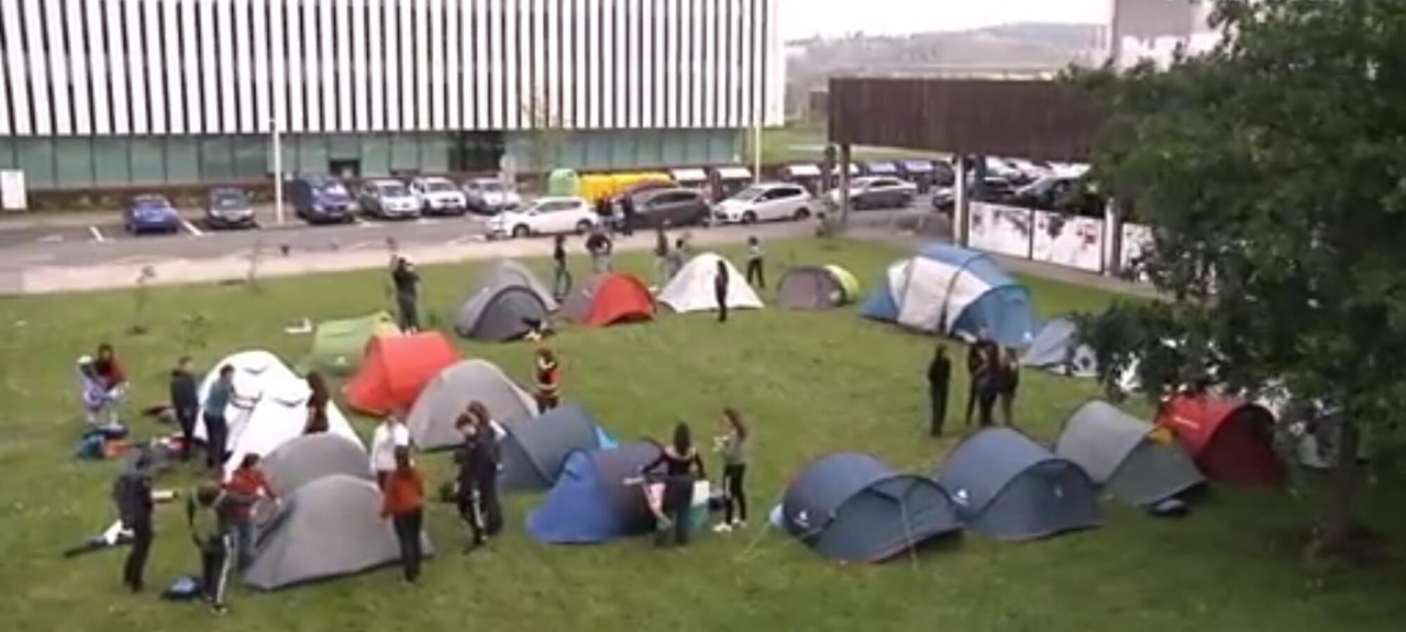 Acampada por Palestina en la UPV / EHU