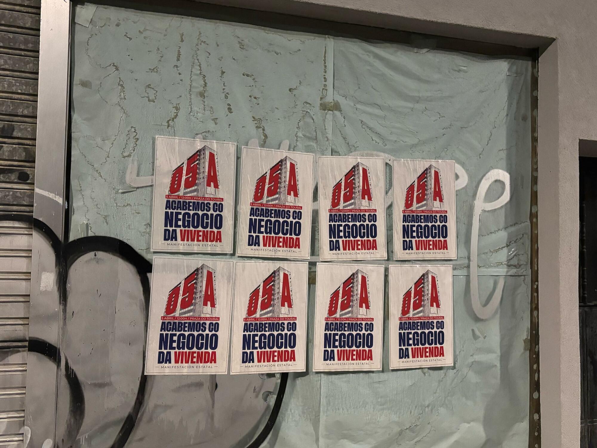 Cartel Manifestación Vivenda Compostela