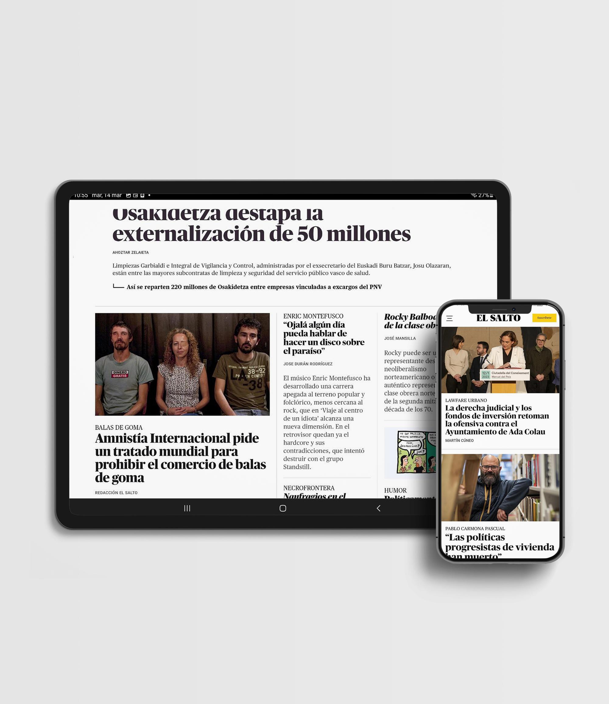 nuevo diseño web tablet