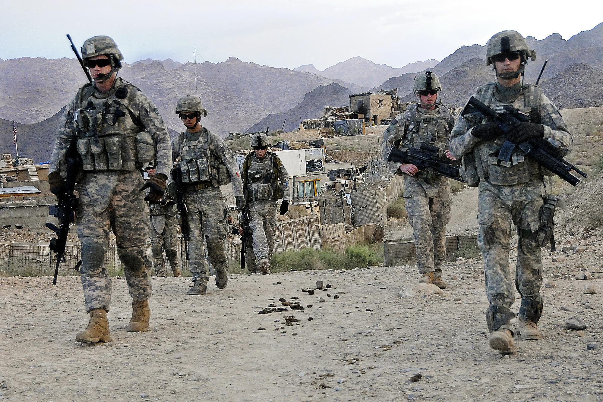 Soldados de EE UU patrullan en Afganistán.