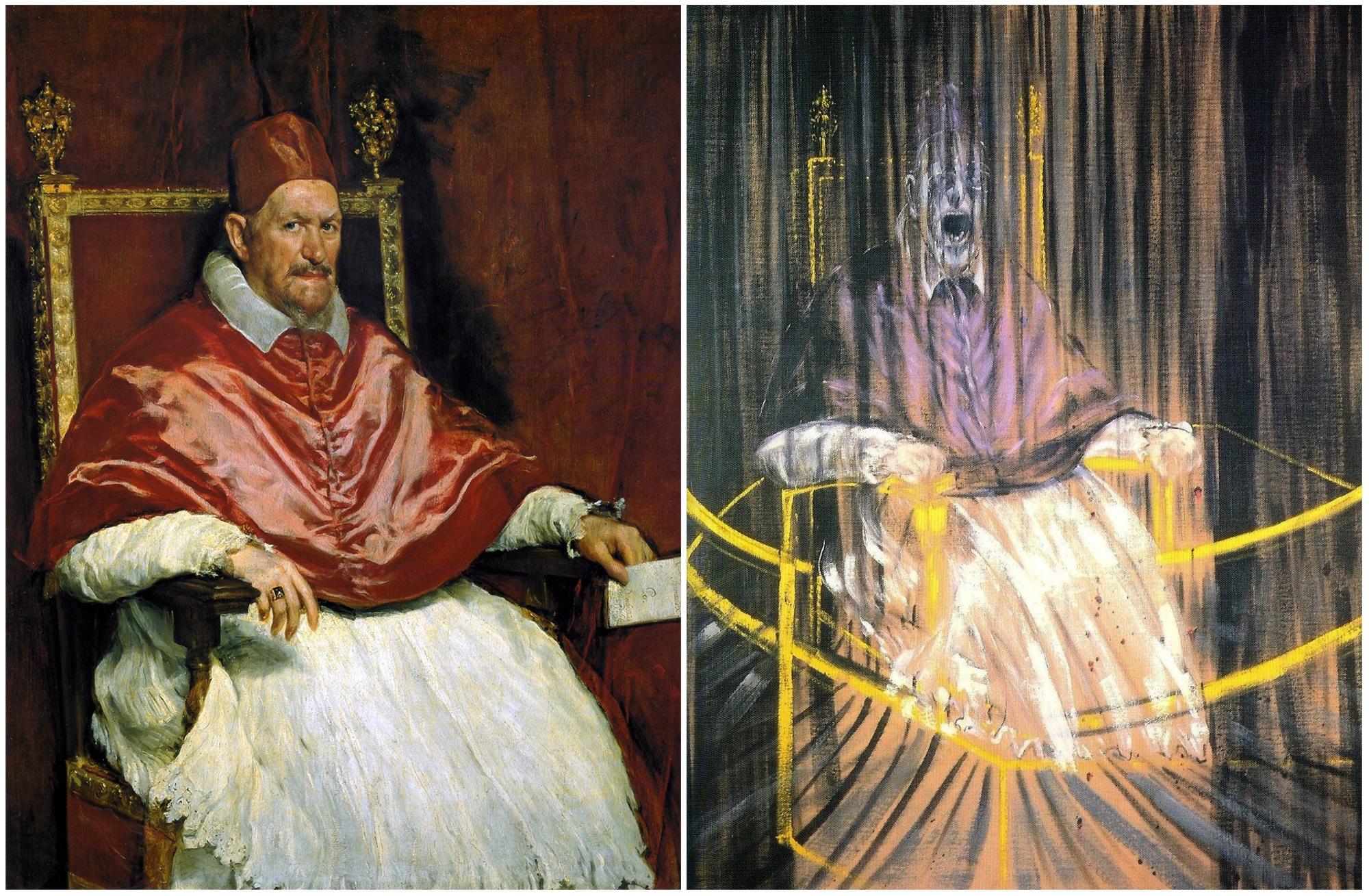 Inocencio X según Diego Velázquez y Francis Bacon