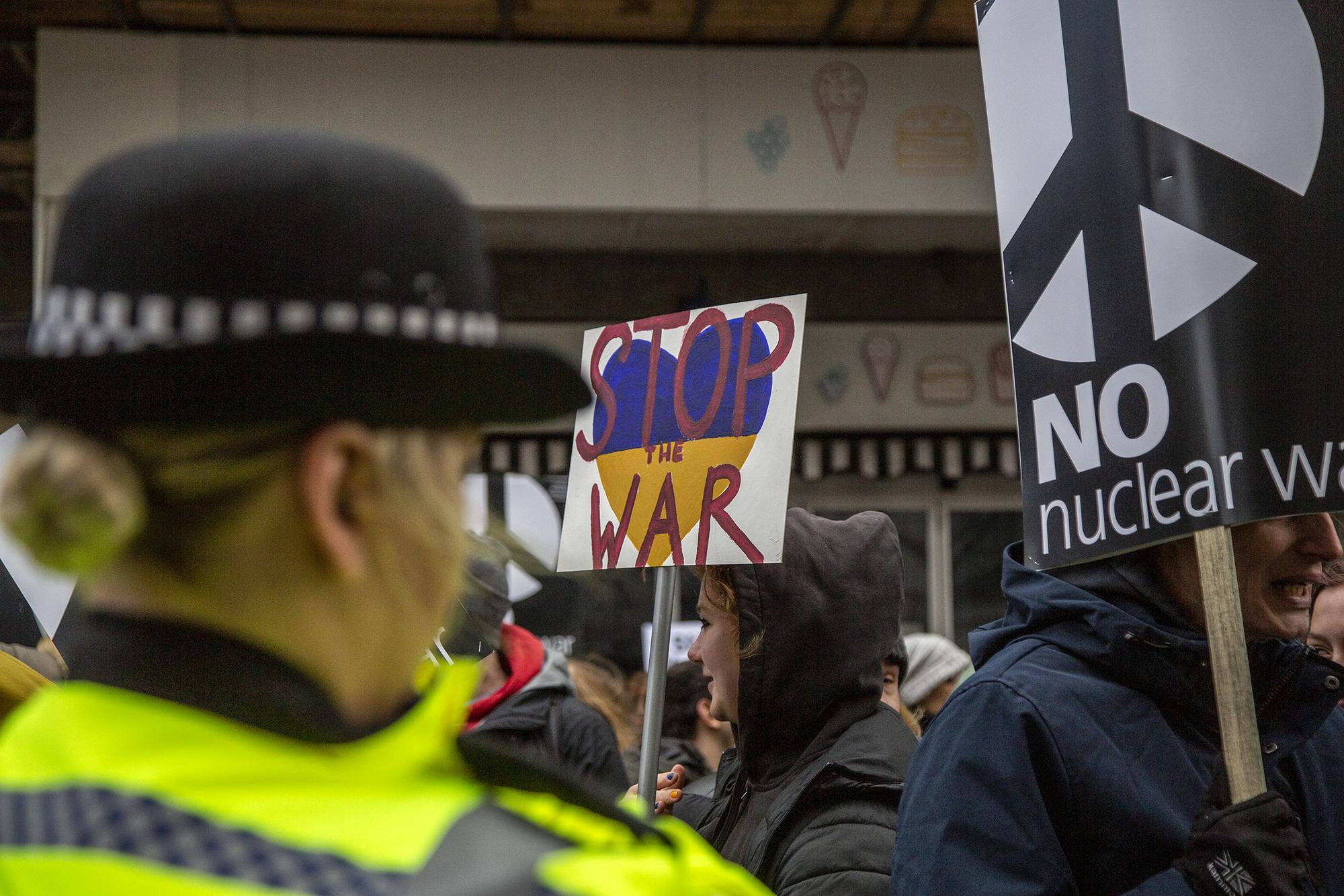 Protesta contra la guerra Ucrania Rusia en Londres 03