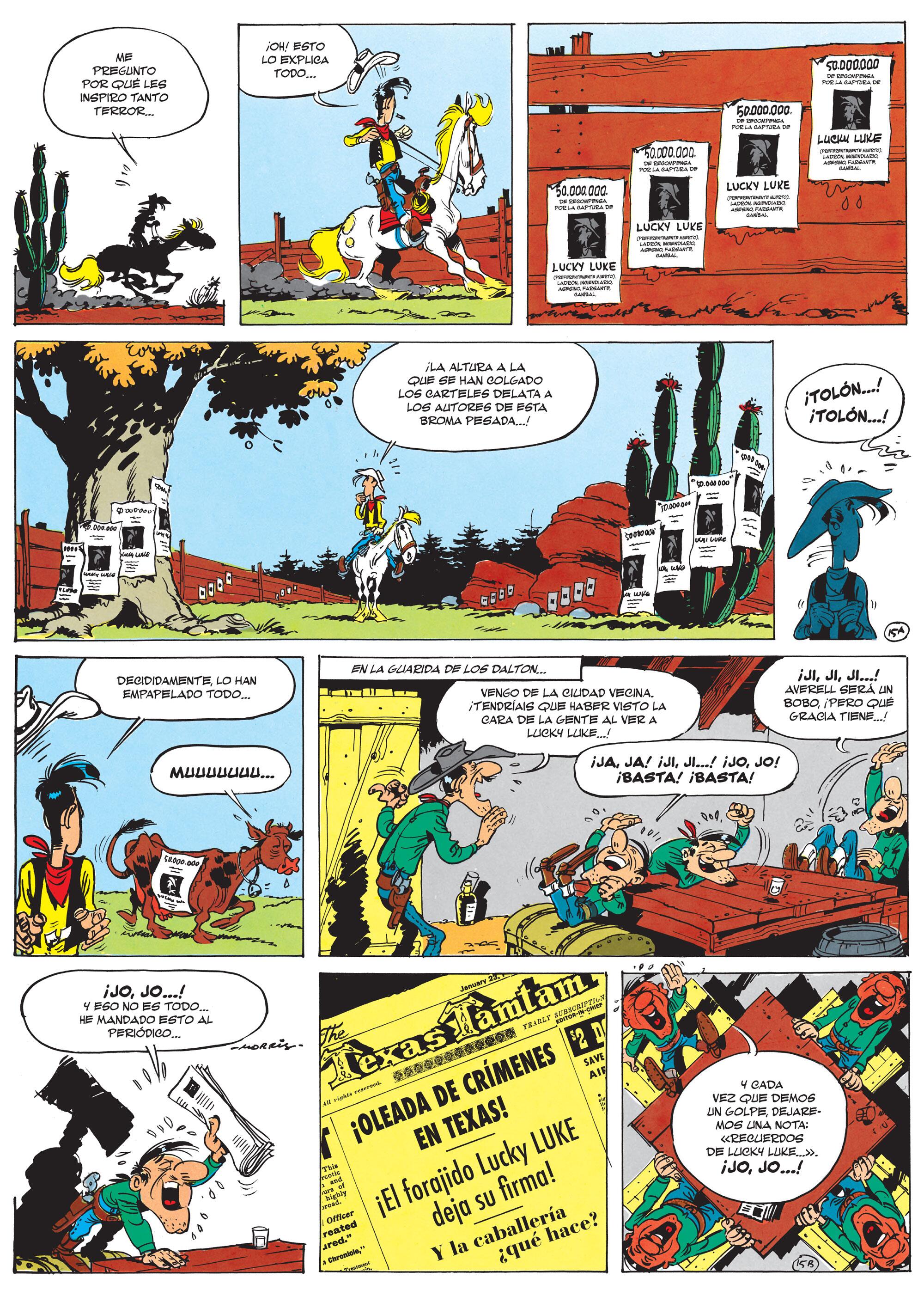 Página de un cómic de Lucky Luke
