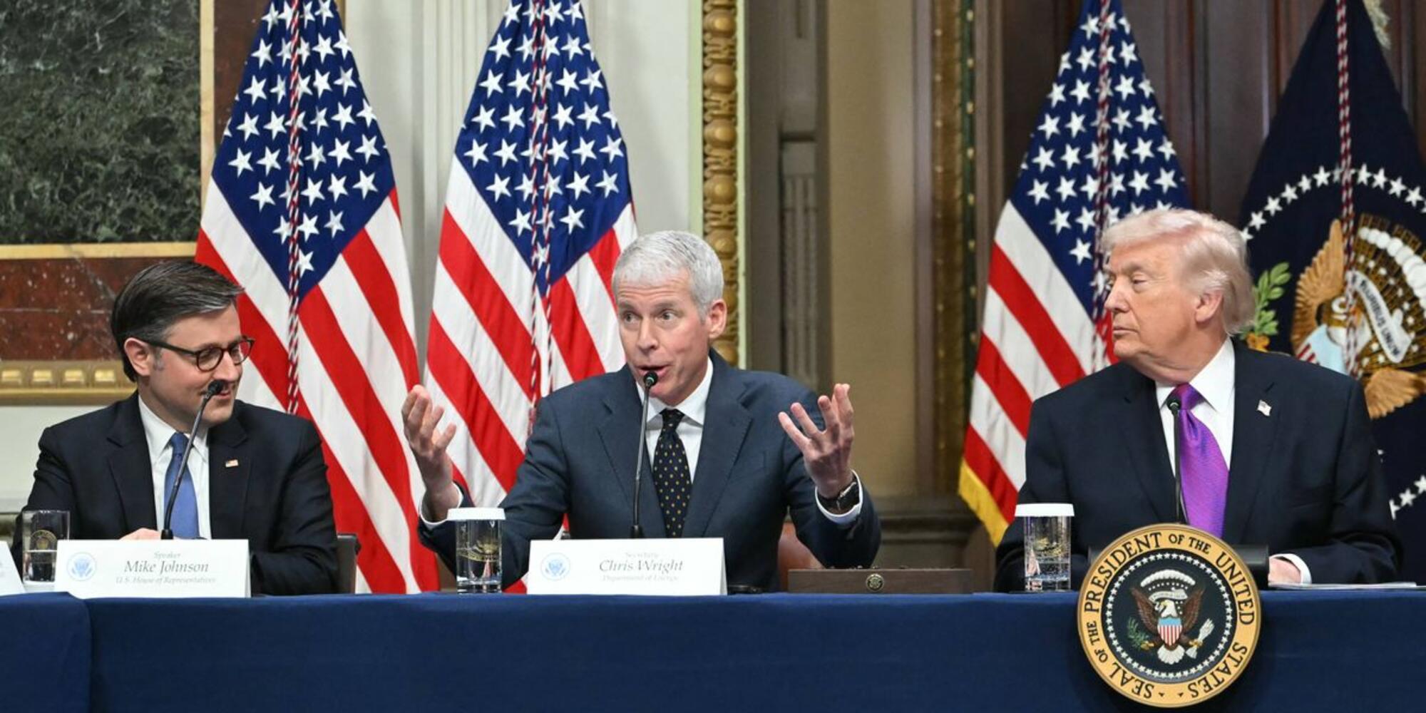 El secretario de Energía, Chris Wright, junto con el presidente de EEUU, Donald Trump.