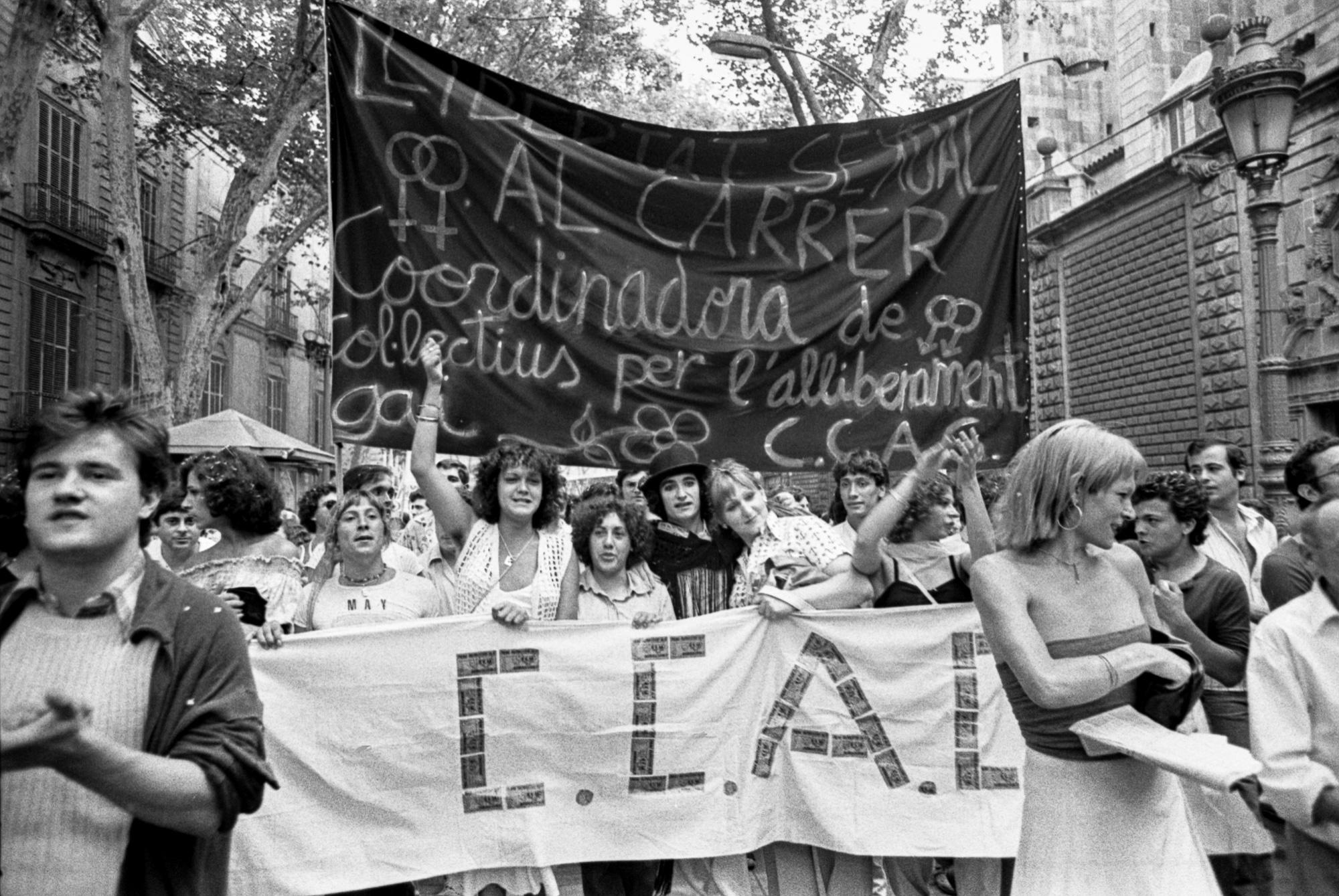 Ocaña, en una manifestación en Barcelona en 1978