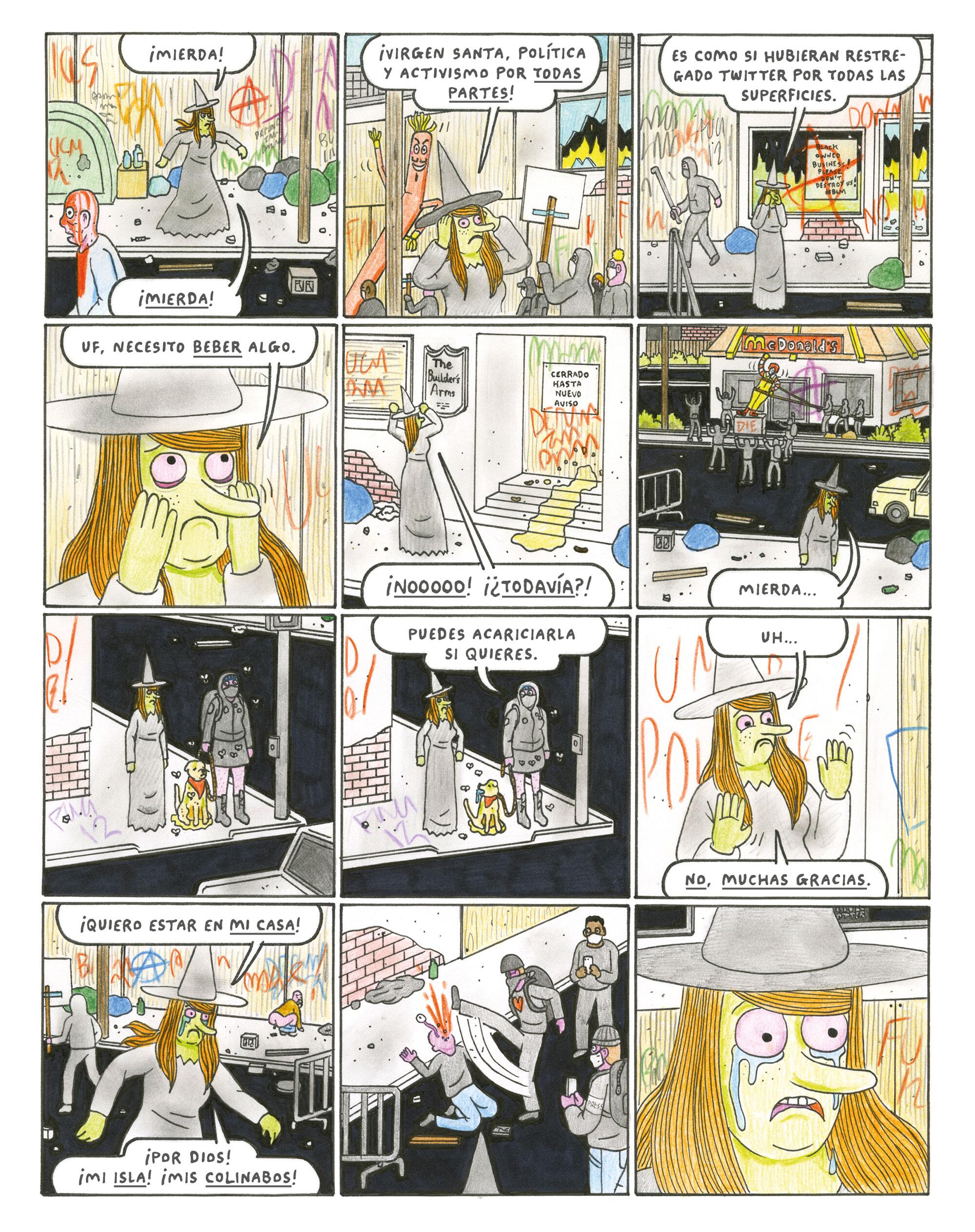 Página del cómic ‘Zona crítica’ de Simon Hanselmann