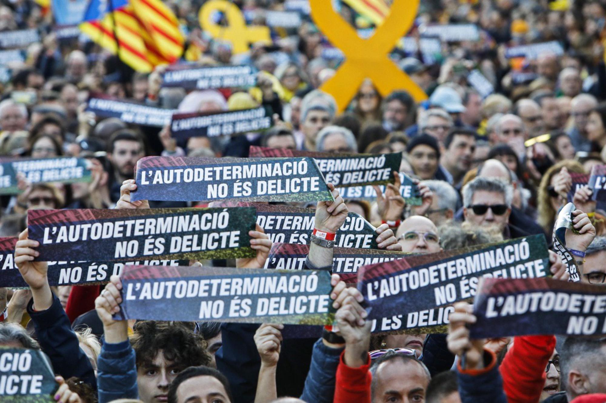 BCN Manifestación "La autodeterminación no es delito"