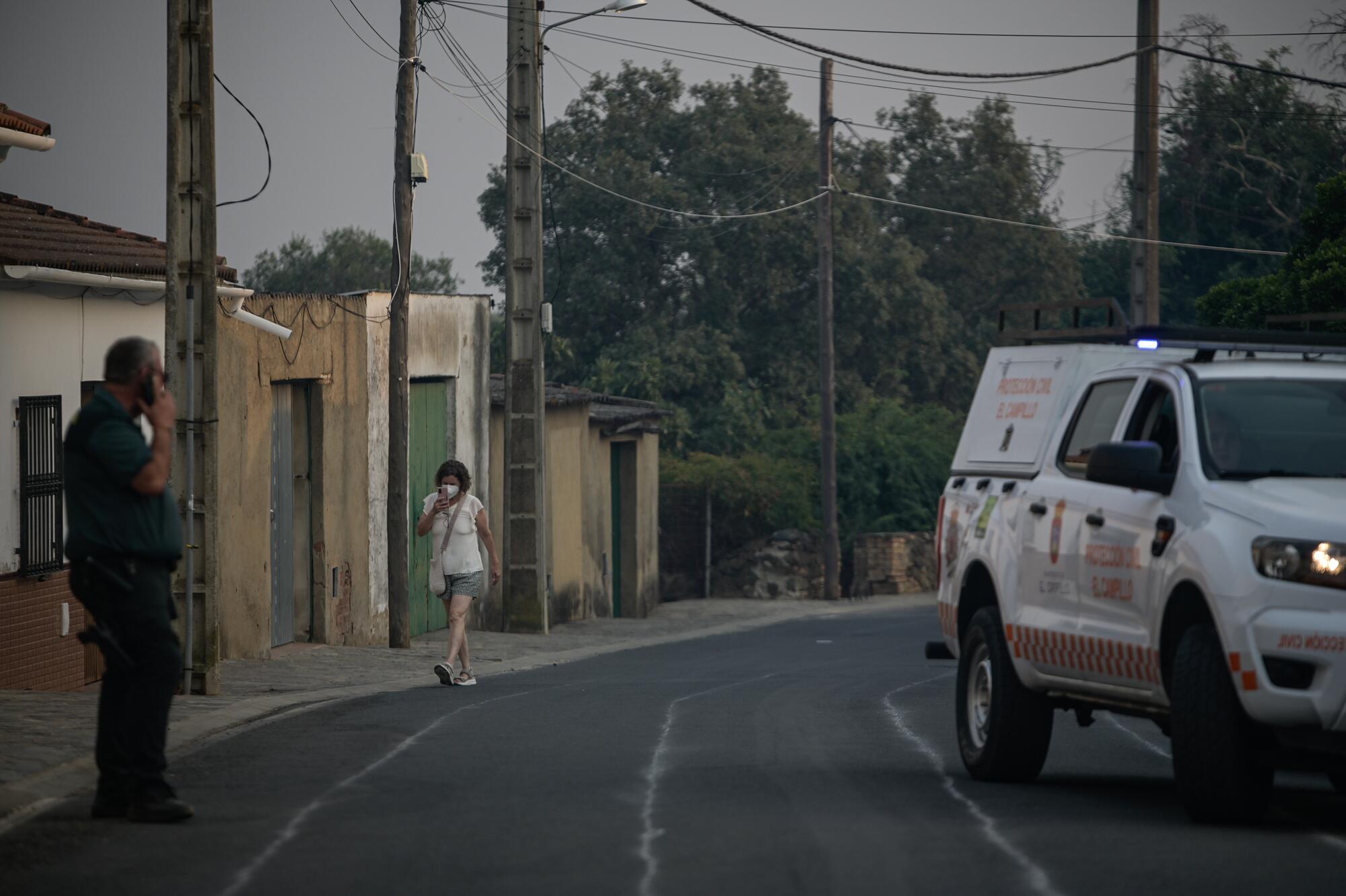 Desalojo de Berrocal, incendio Niebla
