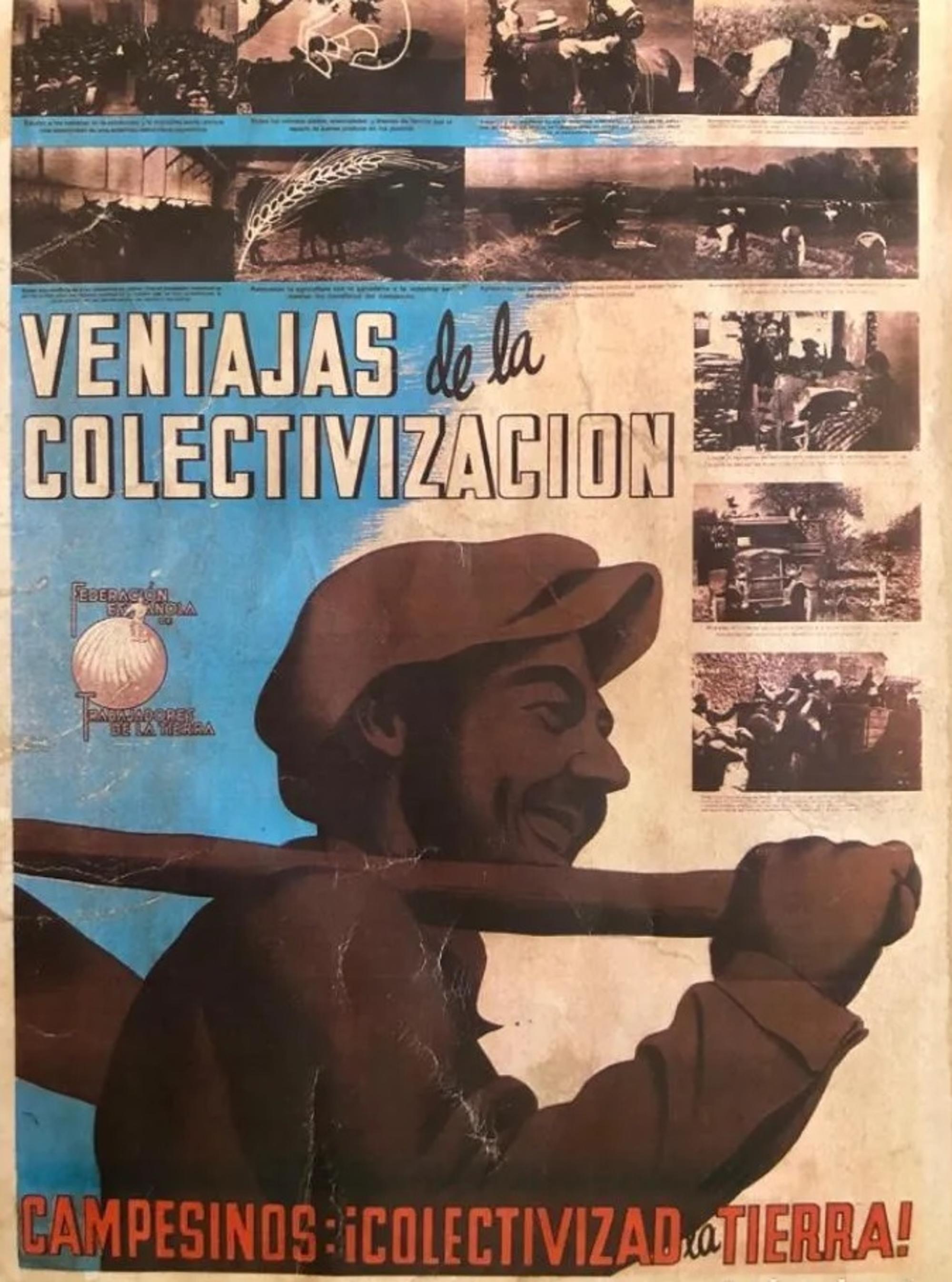 Cartel colectivización campesinos